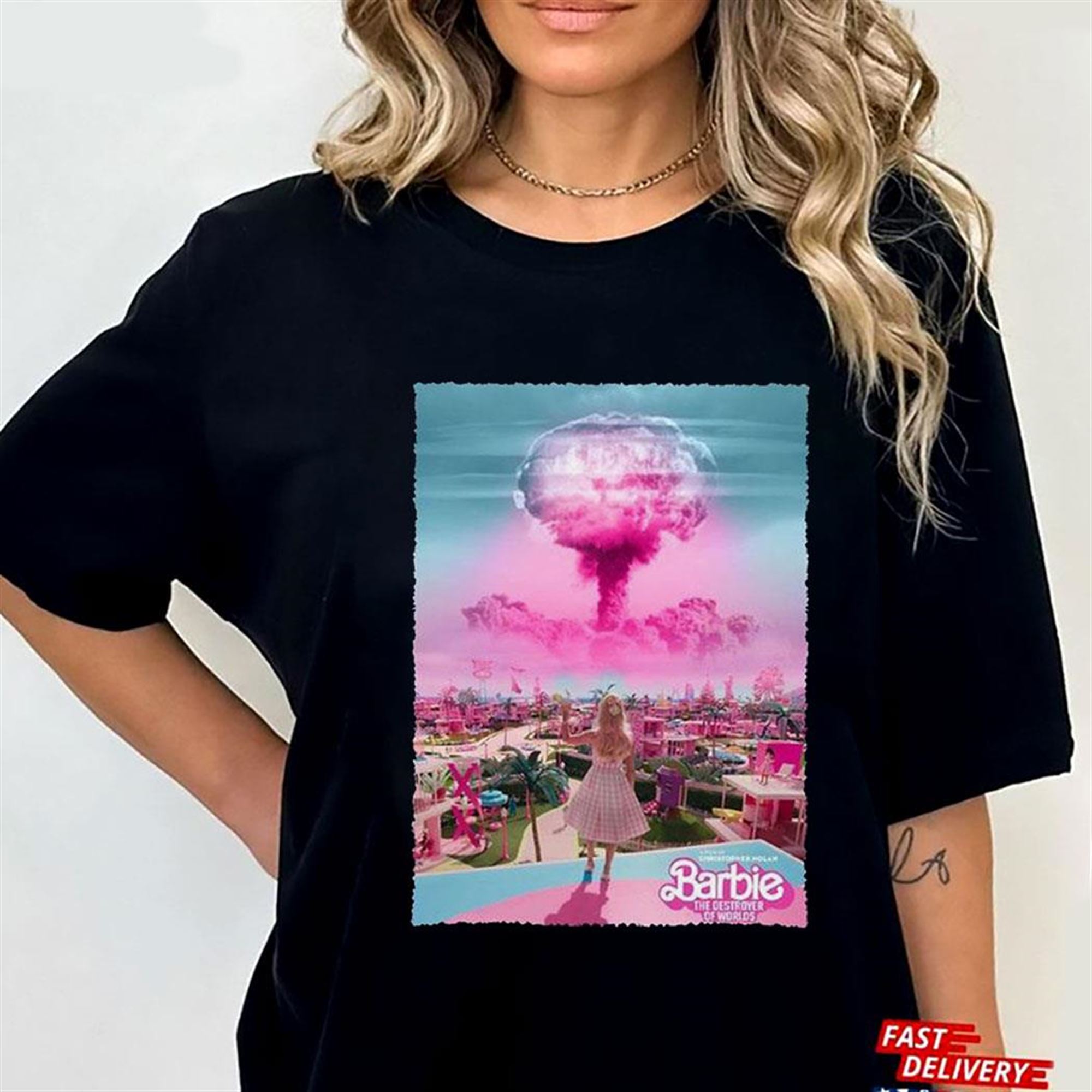 Barbenheimer Barbie The Destroyer Of Word Oppenheimer Christopher Nolan Margot Robbie Shirt