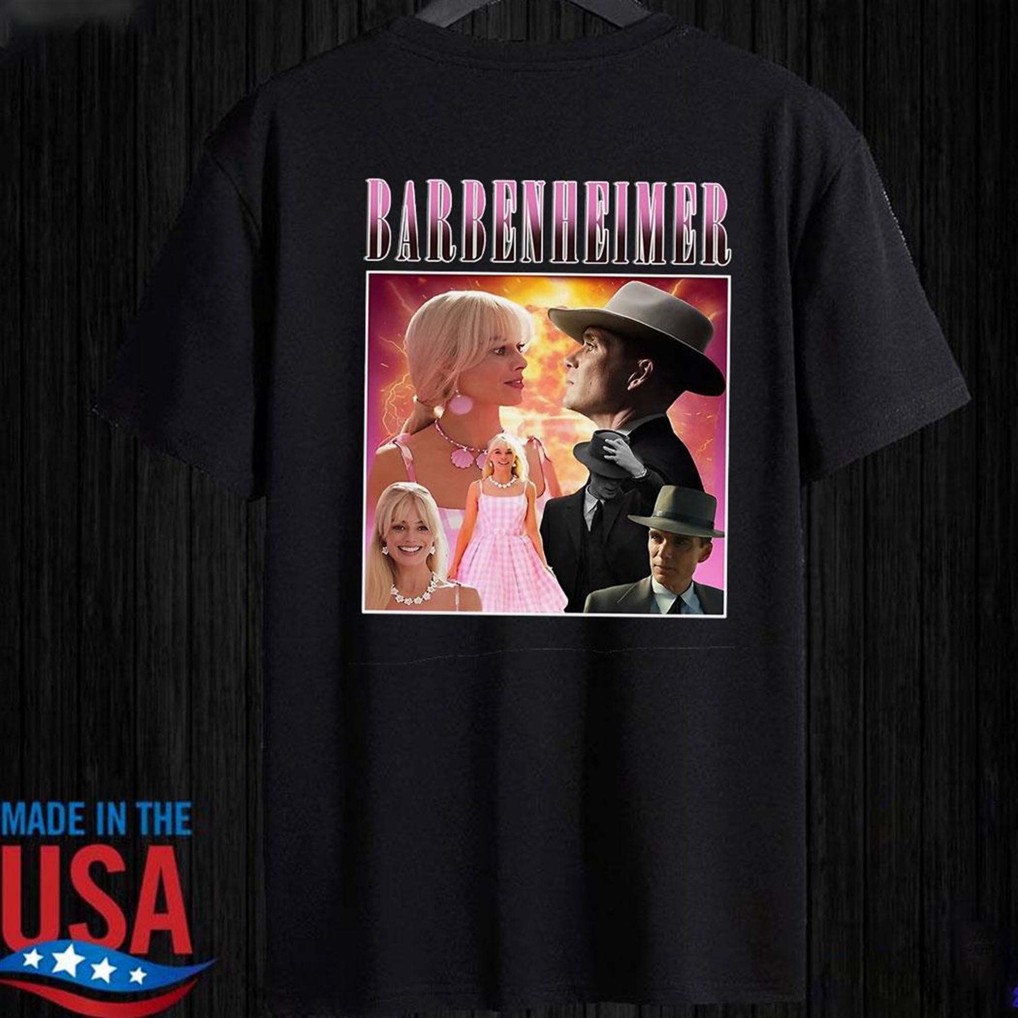 Oppenheimer And Barbie Movie 2023 Retro T-shirt Oppenheimer And Barbie Movie 2023 Retro T-shirt