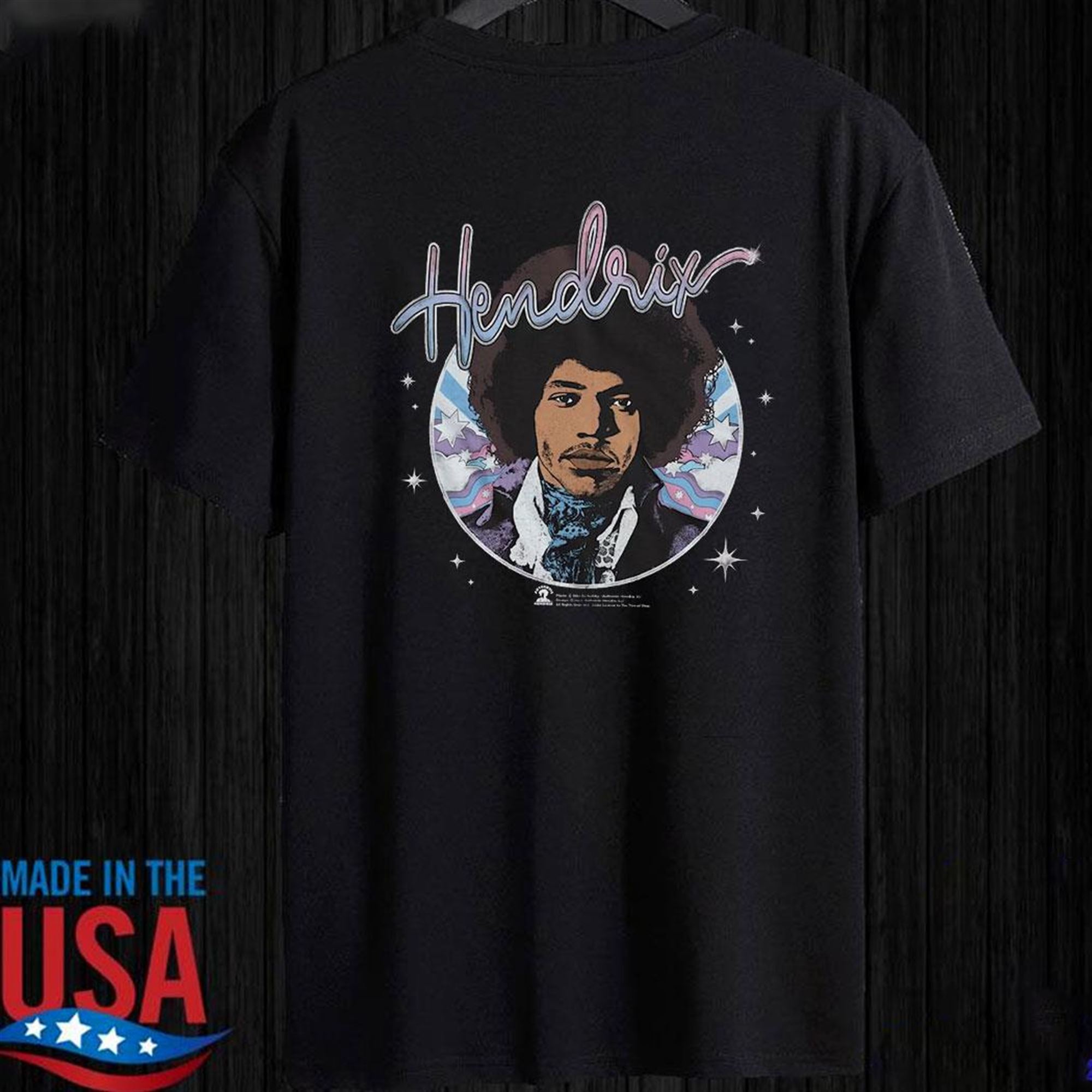 Starry Circle Jimi Hendrix T-shirt Starry Circle Jimi Hendrix T-shirt