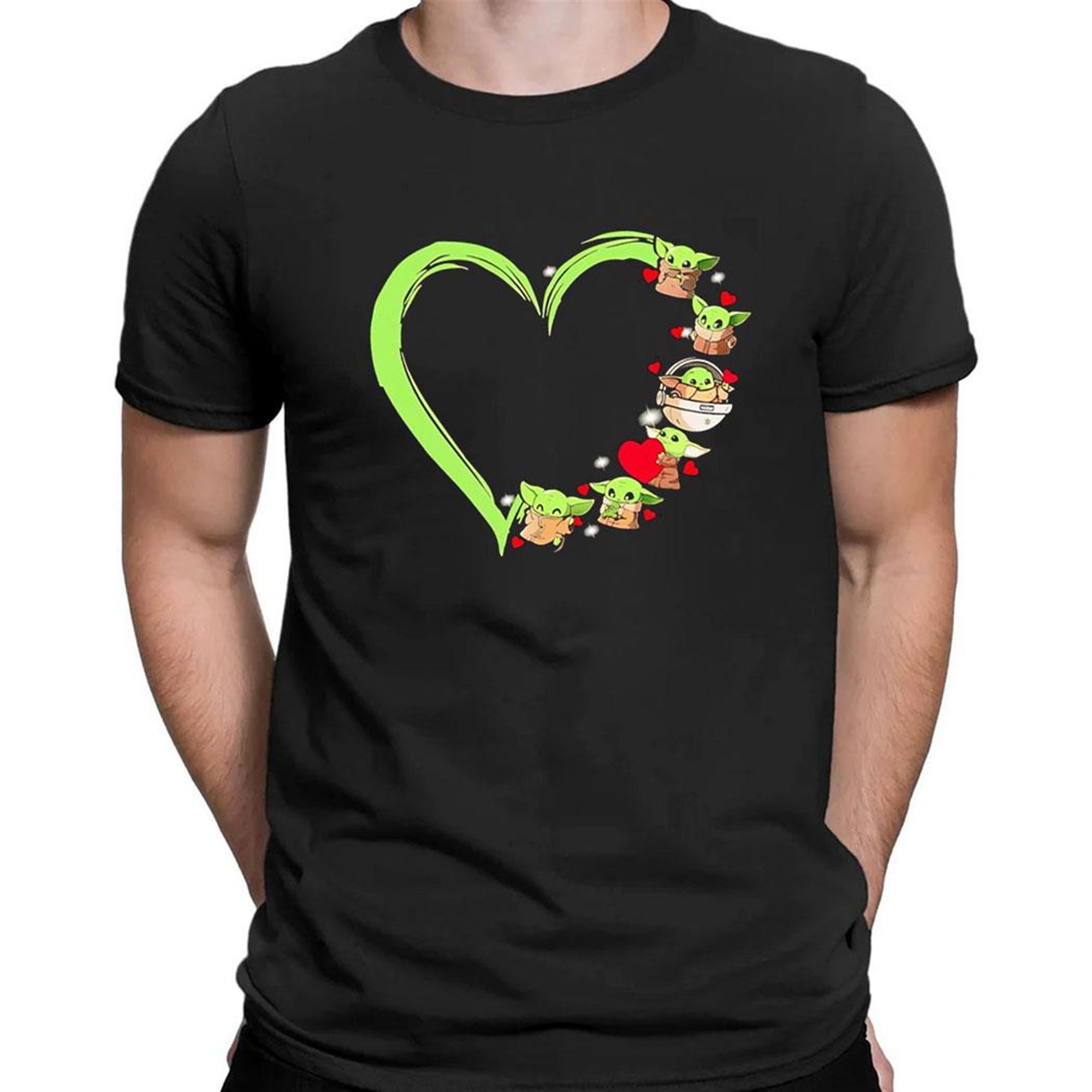 Baby Yoda Cute Heart Shirt