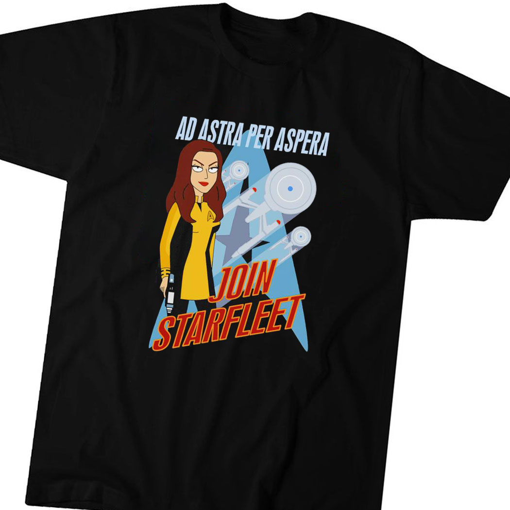 Ad Astra Per Aspera Join Starfleet Cartoon Shirt Hoodie