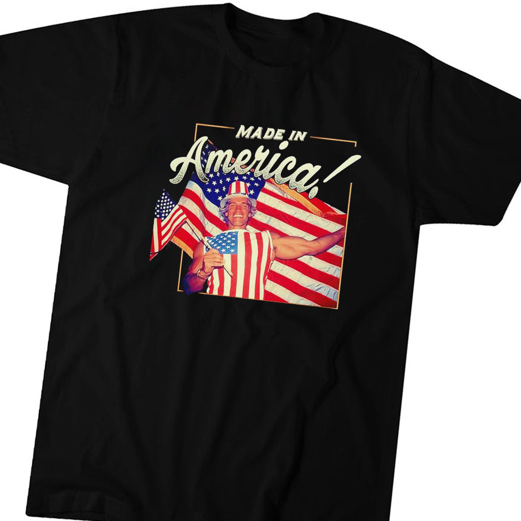 Arnold Schwarzenegger Made In America Flag Retro Shirt Hoodie