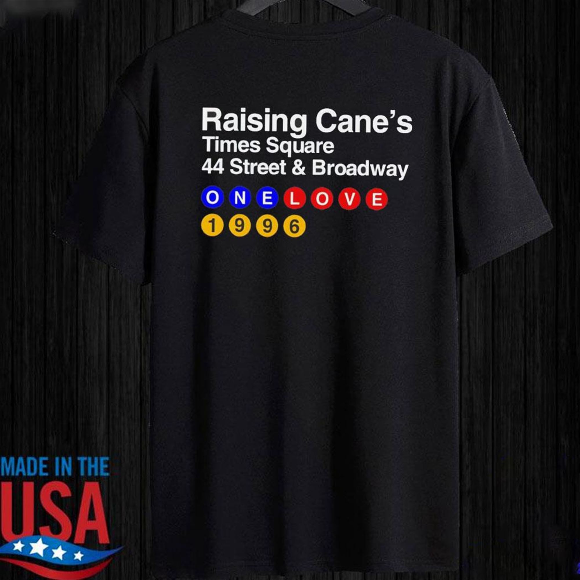 Dave Portnoy Raising Canes Times Square One Love 1996 T-shirt