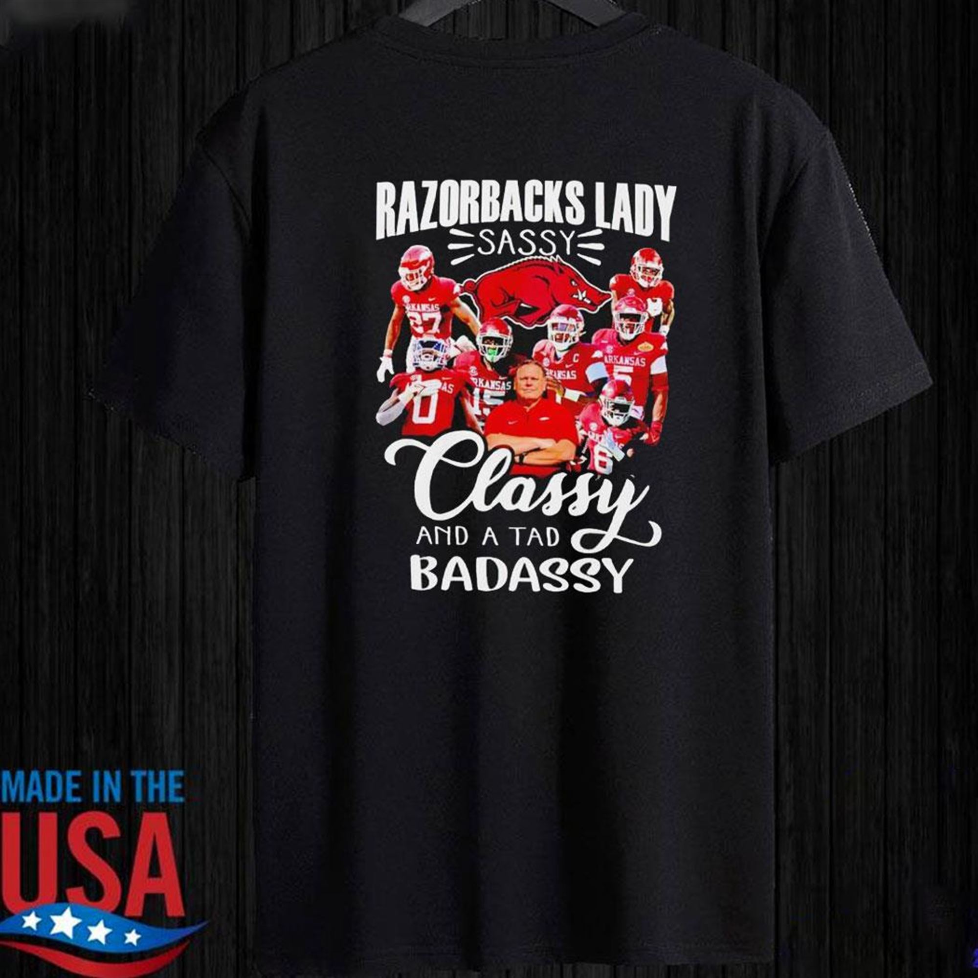Official Razorbacks Lady Sassy Classy And A Tad Badass Shirt Ladies Tee