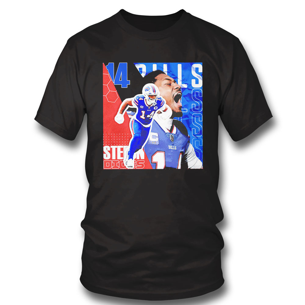 Official Stefon Diggs 14 Buffalo Bills Football Player Shirt Ladies Tee