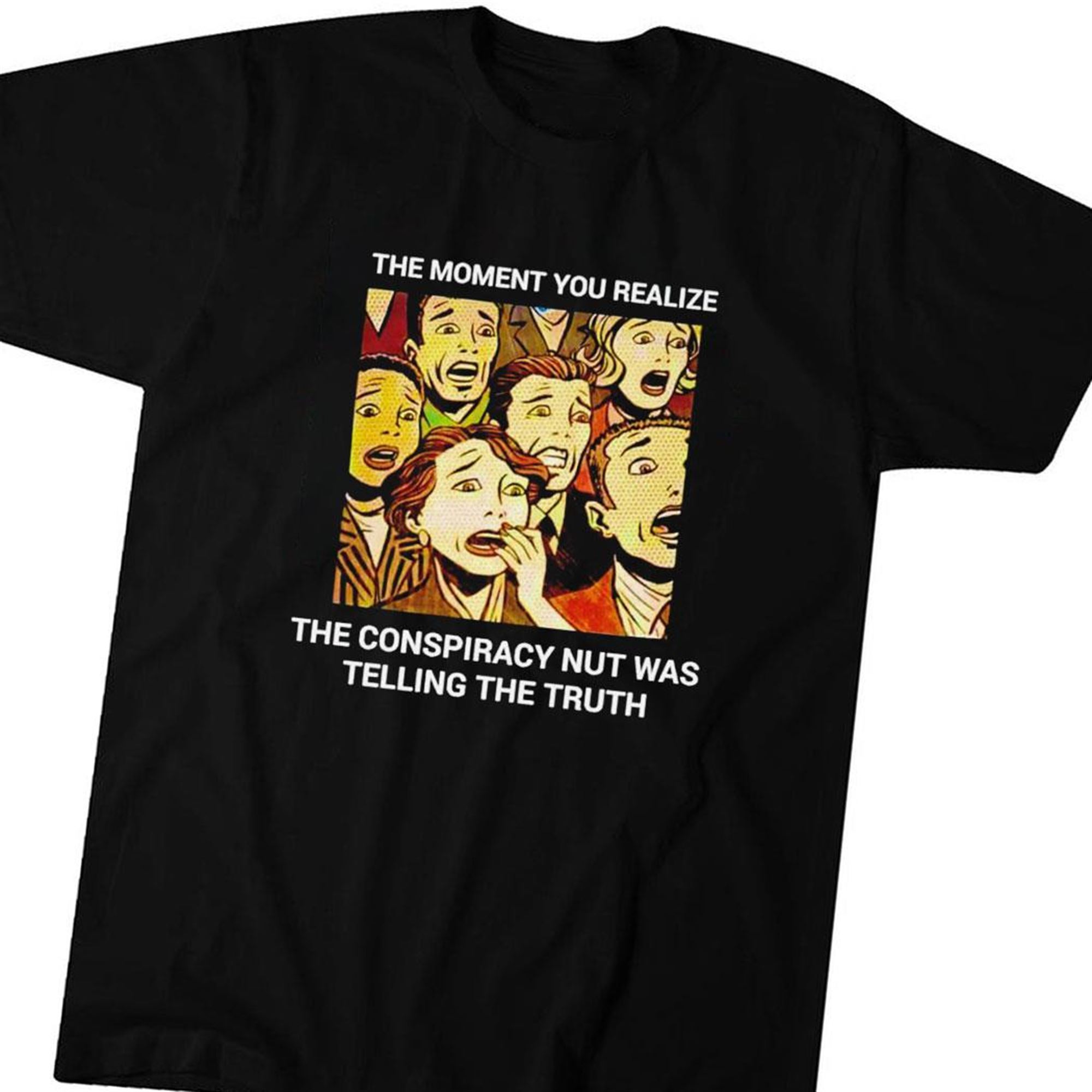 Official The Moment You Realize The Conspiracy Nut Was Telling The Truth T-shirt Ladies Tee