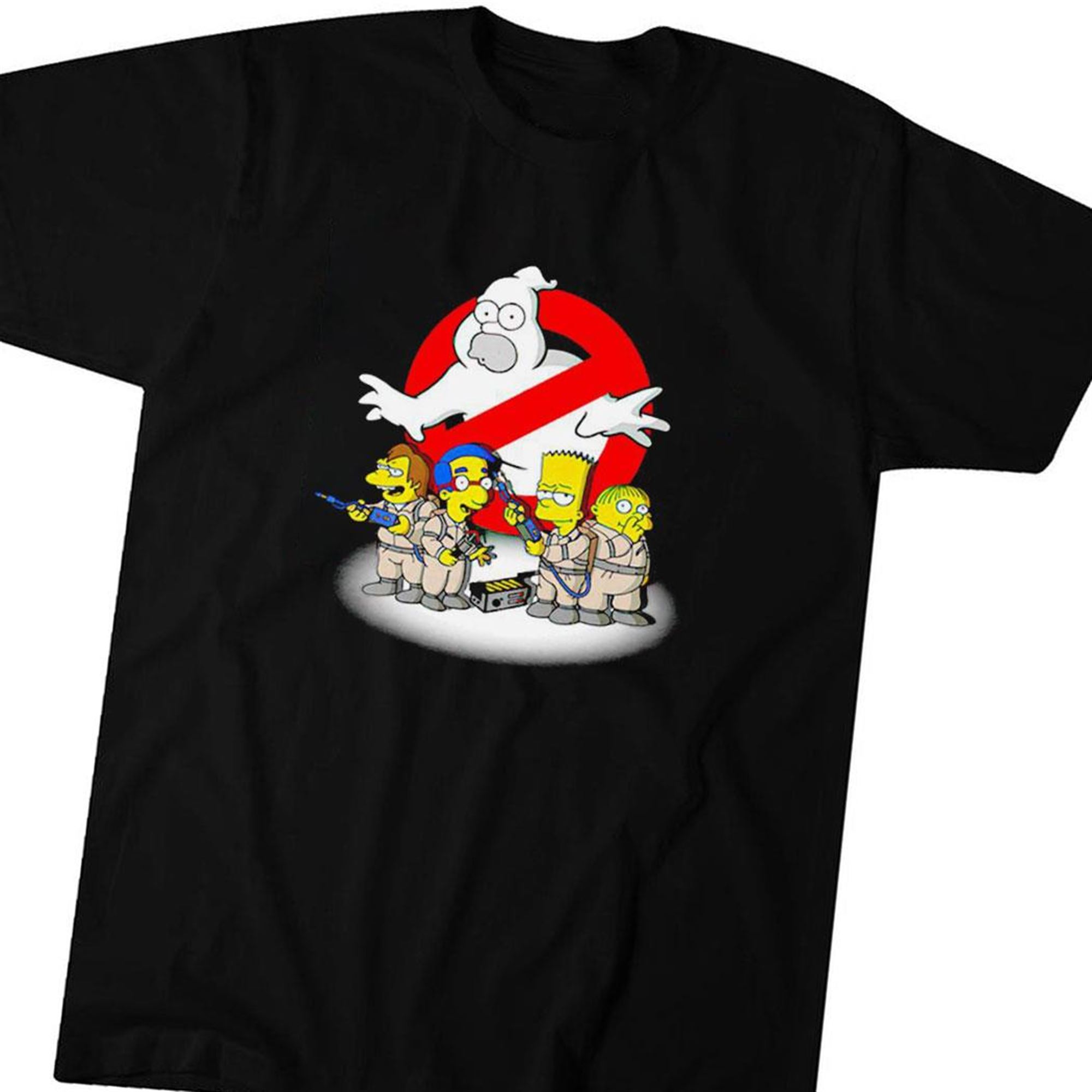 Official The Simpsons Homer Busters T-shirt Ladies Tee