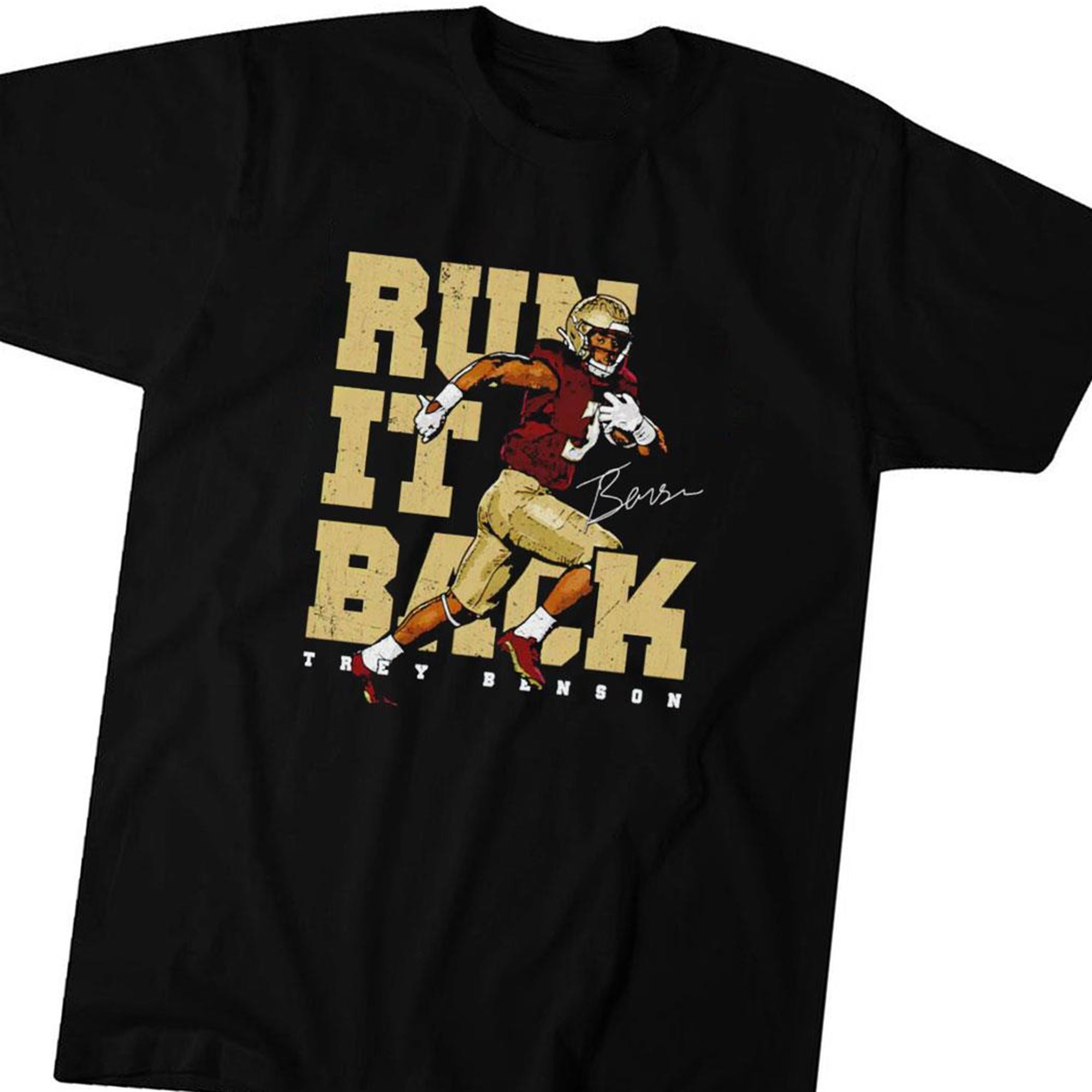 Official Trey Benson Run It Back Signature T-shirt Ladies Tee