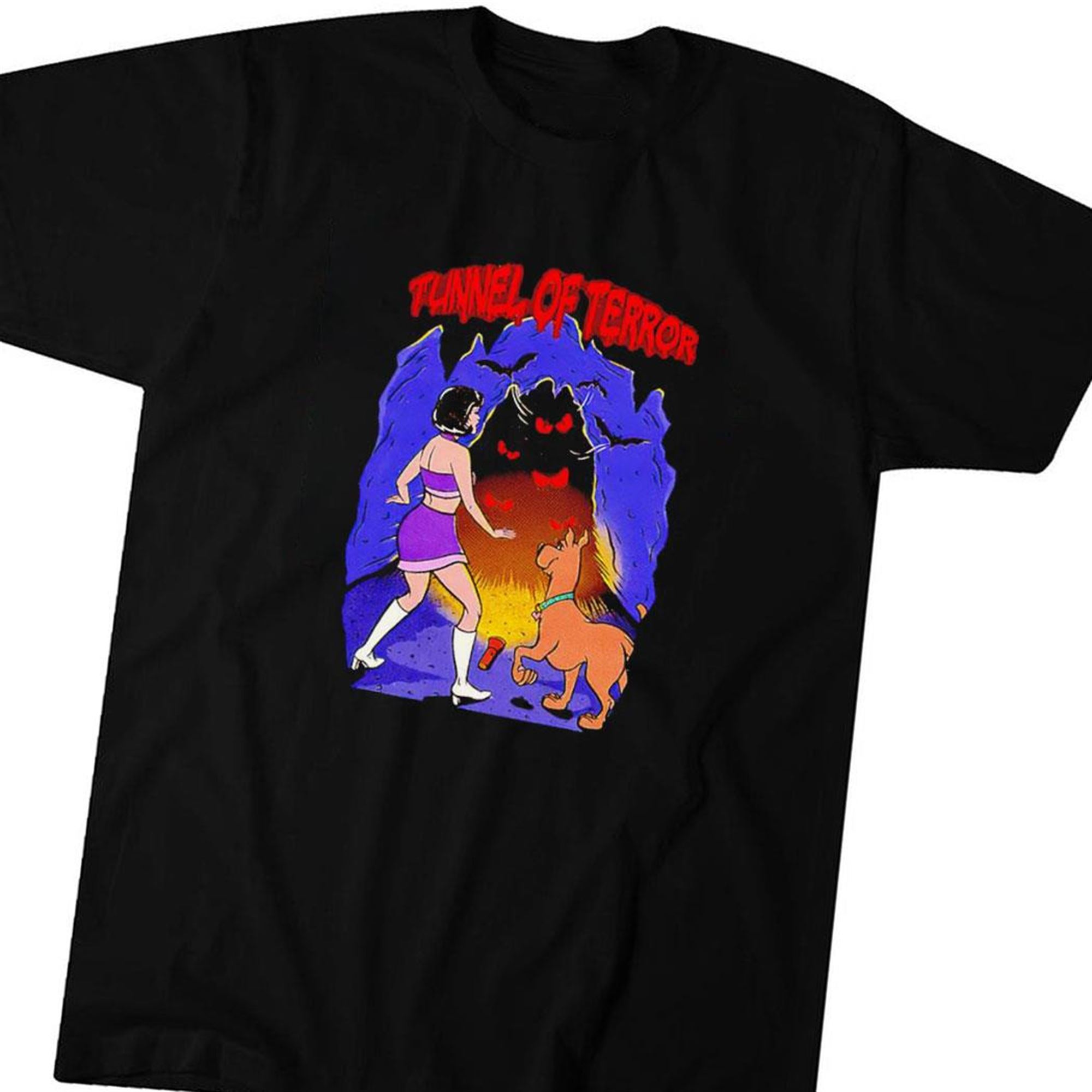 Official Tunnel Of Terror Scooby Doo T-shirt Ladies Tee