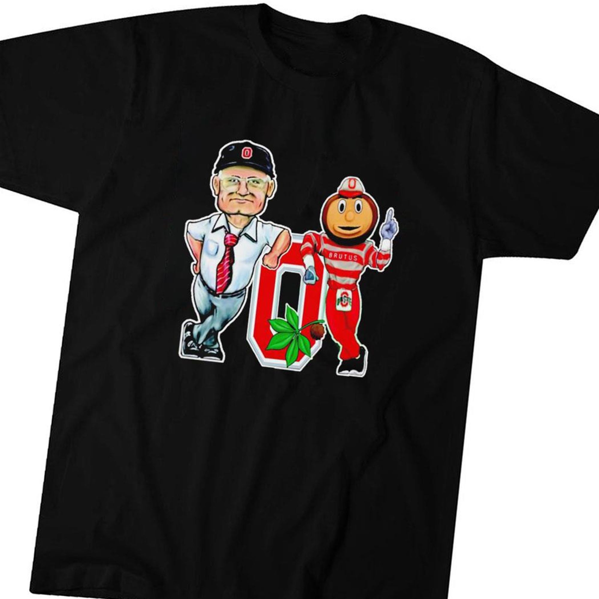 Official Woody Hayes And Brutus Buckeye Ohio State Buckeyes T-shirt Ladies Tee