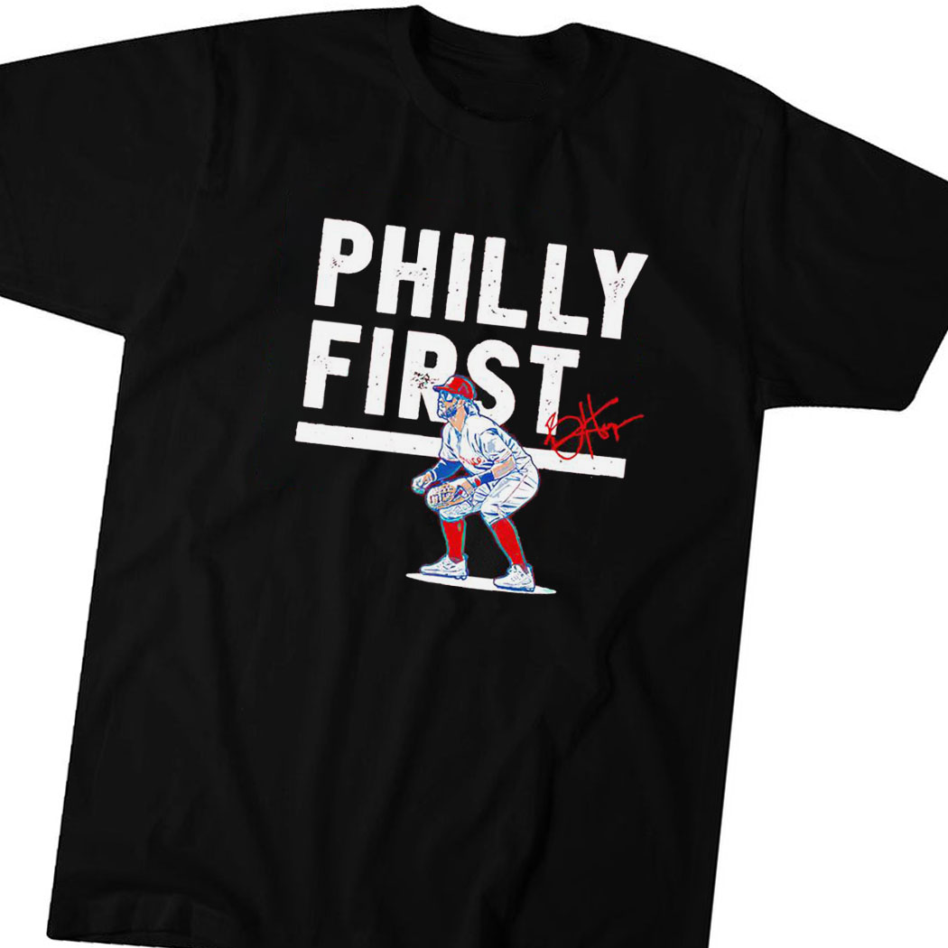 Philly First Bryce Harper Philadelphia Phillies Signature 2023 Shirt Hoodie