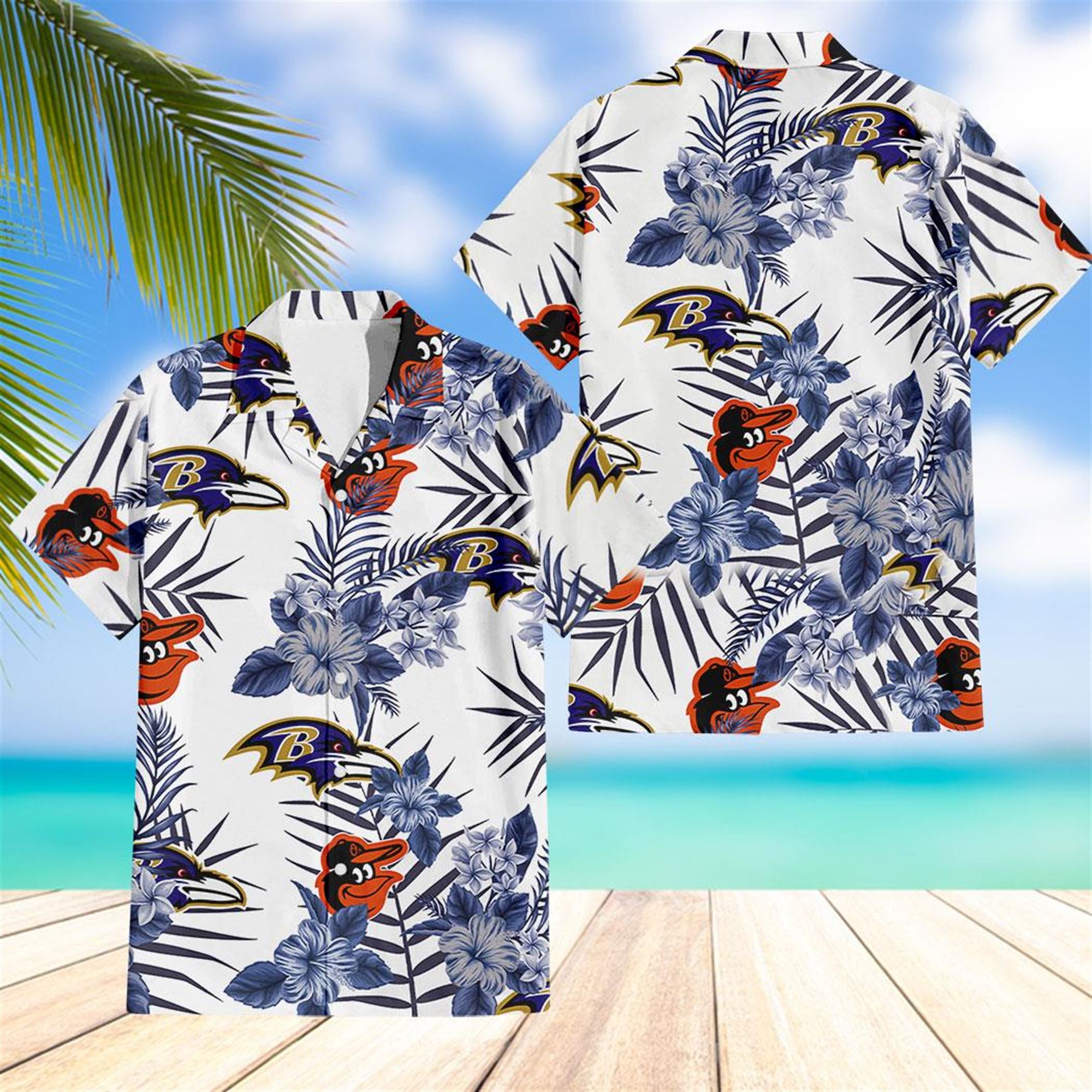 Ravens Orioles Hawaiian Shirt And Shorts