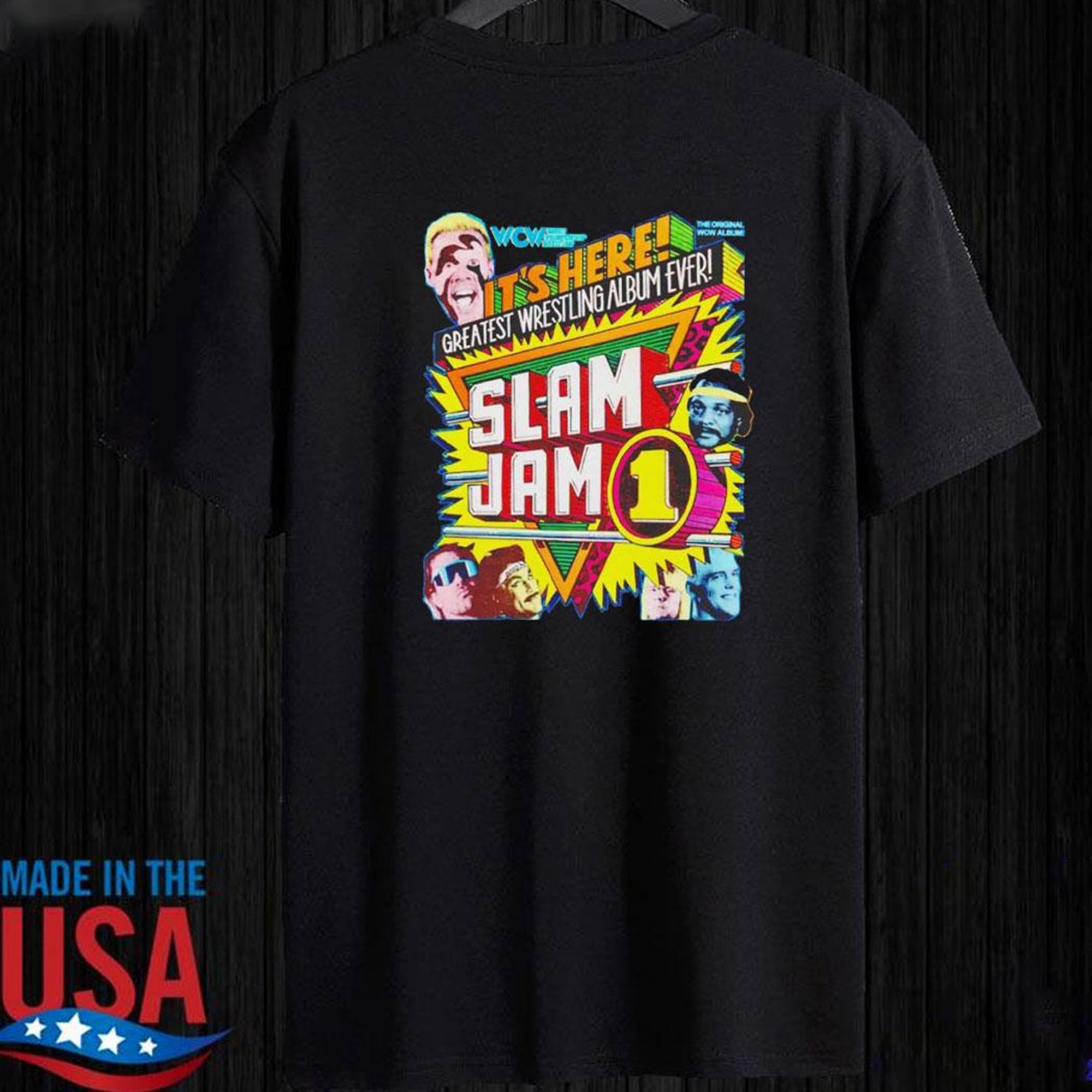 Slam Jam 1 Its Here Greatest Wrestling Album Ever T-shirt