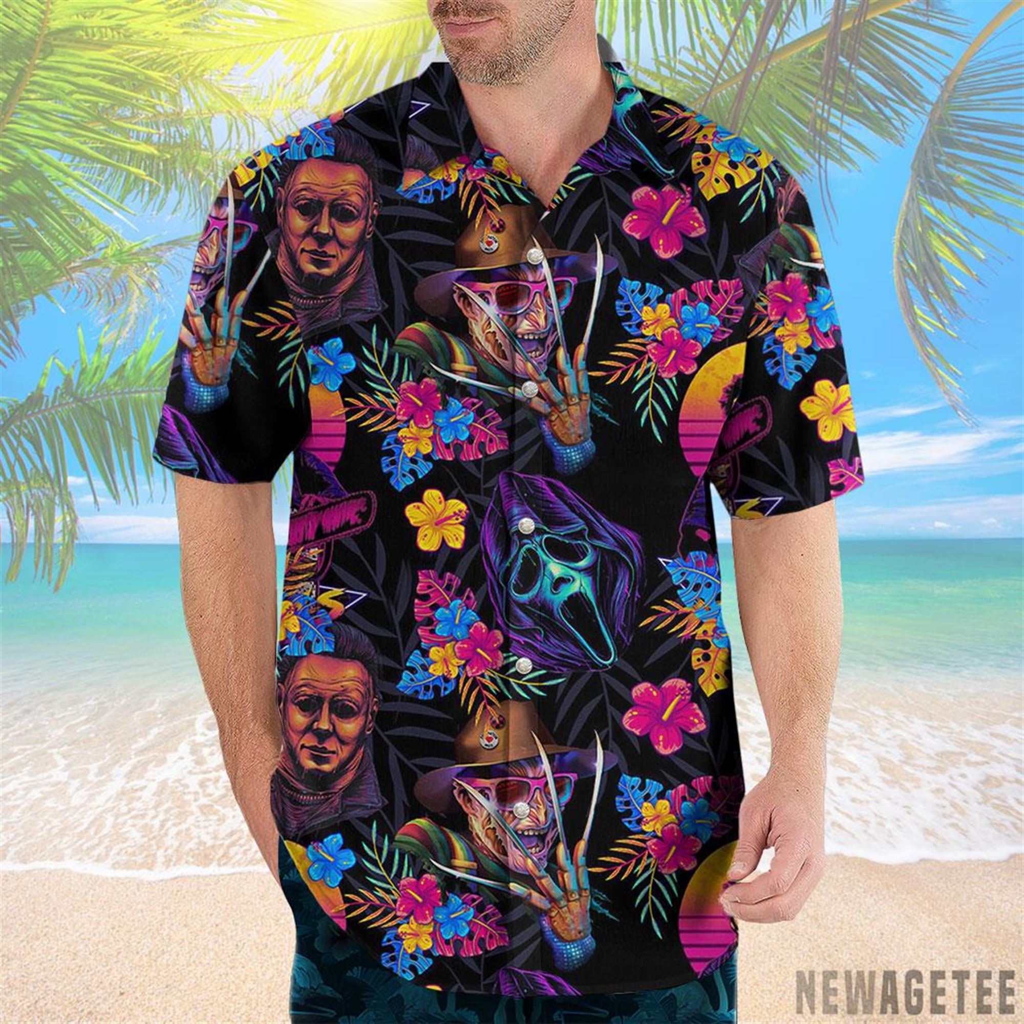 Horror Movies Vintage Hawaiian Shirt And Shorts