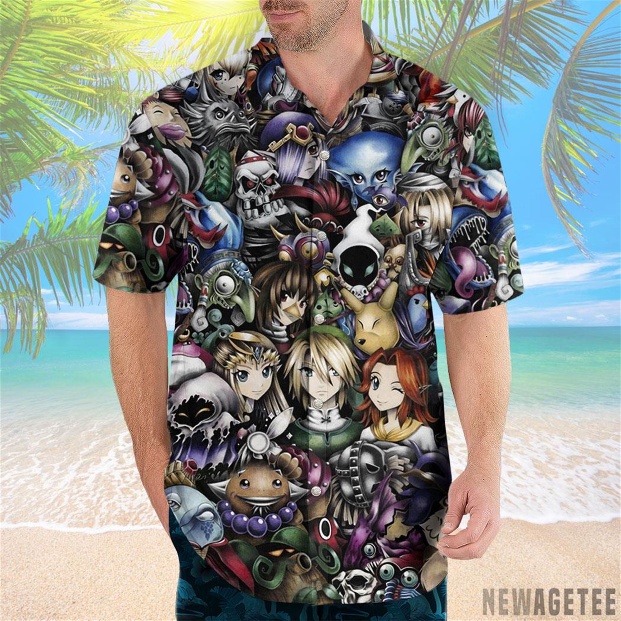 The Legend Of Zelda All Zelda Characters Tropical Hawaiian Shirt
