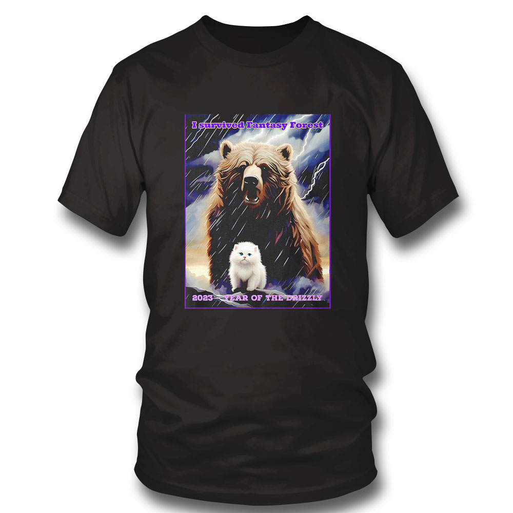 2023 Year Of The Bear I Survived Fantasy Forest Art Shirt Hoodie