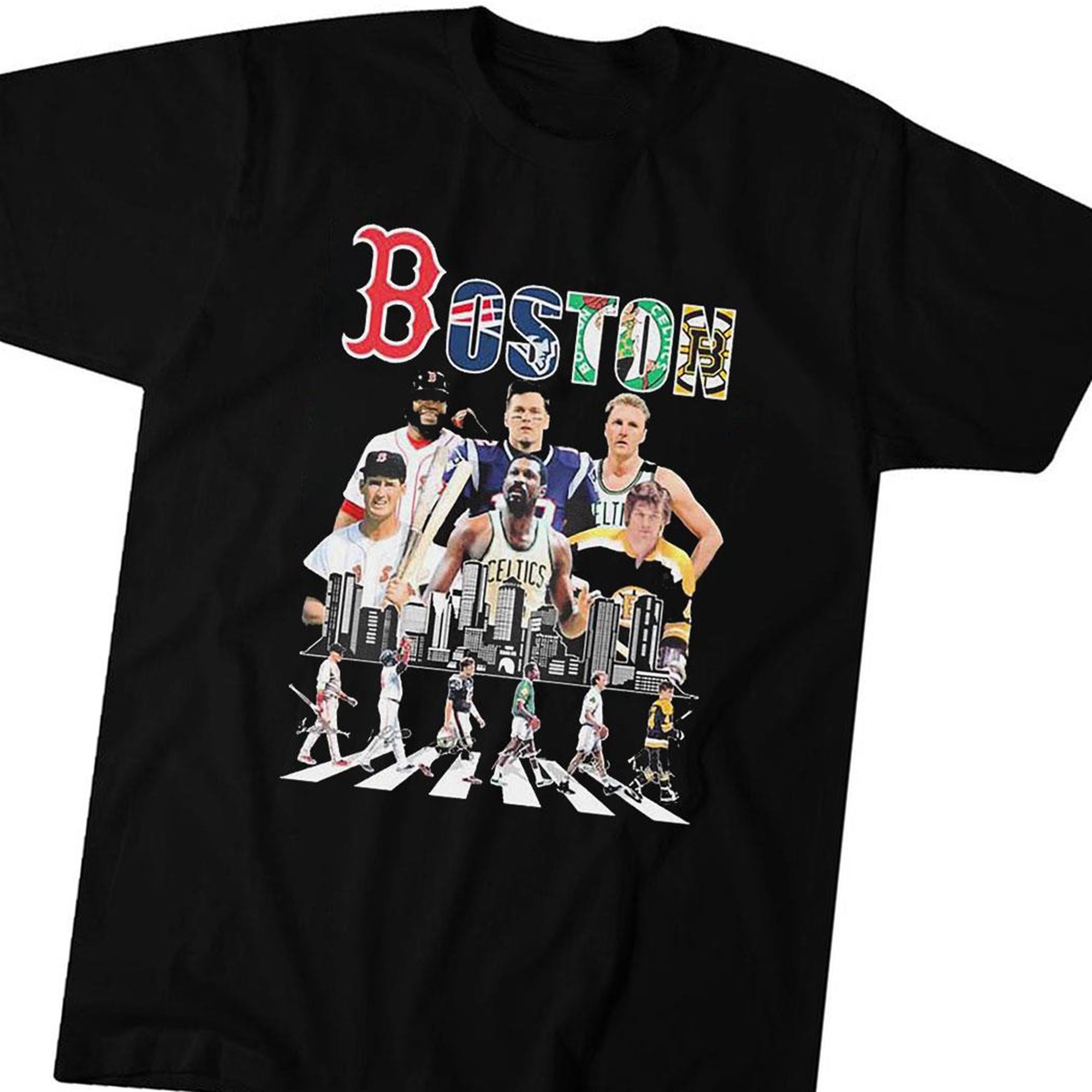 Boston Sports Abbey Road Teams Players Signatures T-shirt Hoodie Boston Sports Abbey Road Teams Players Signatures T-shirt Hoodie