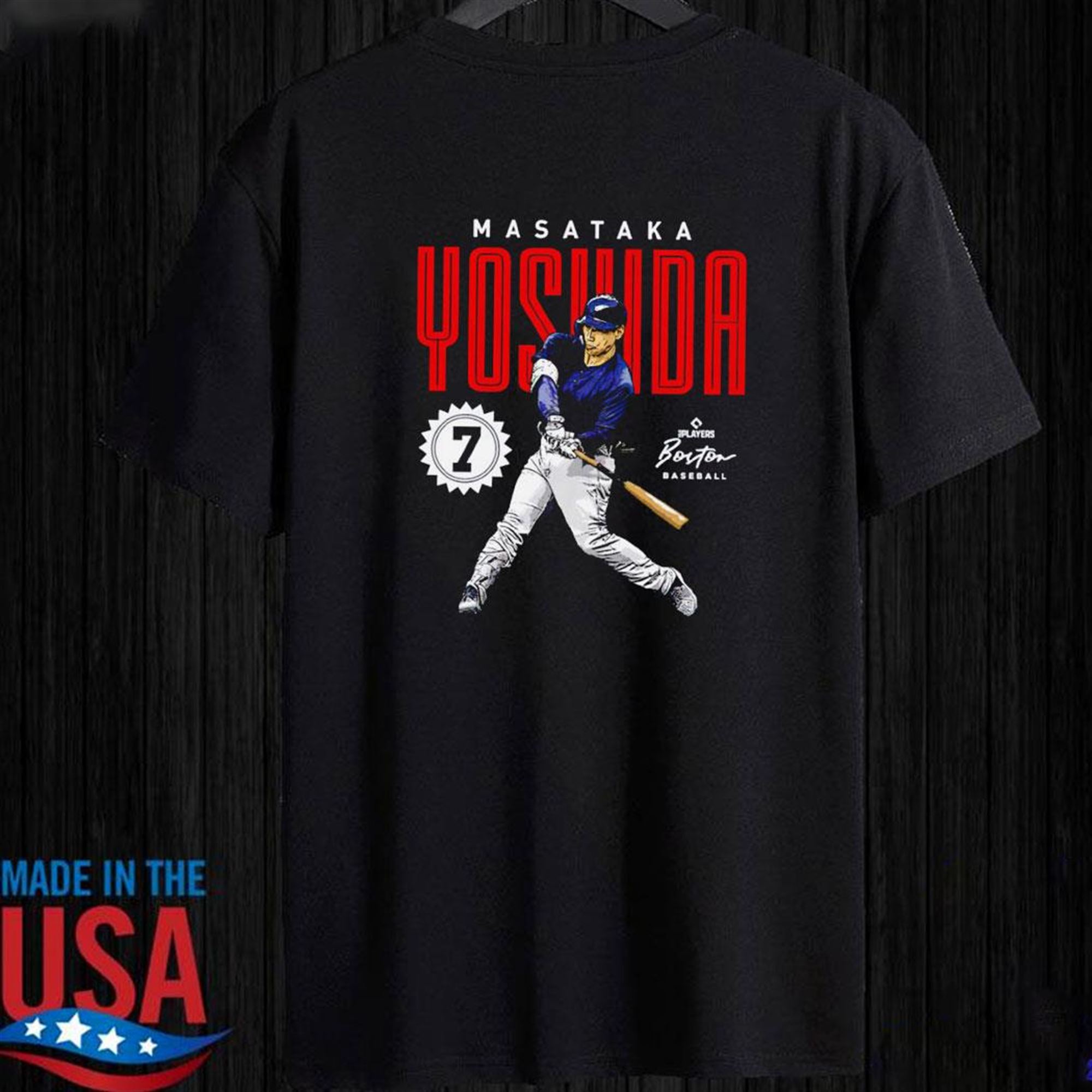 Official Masataka Yoshida Boston Card T-shirt Ladies Tee