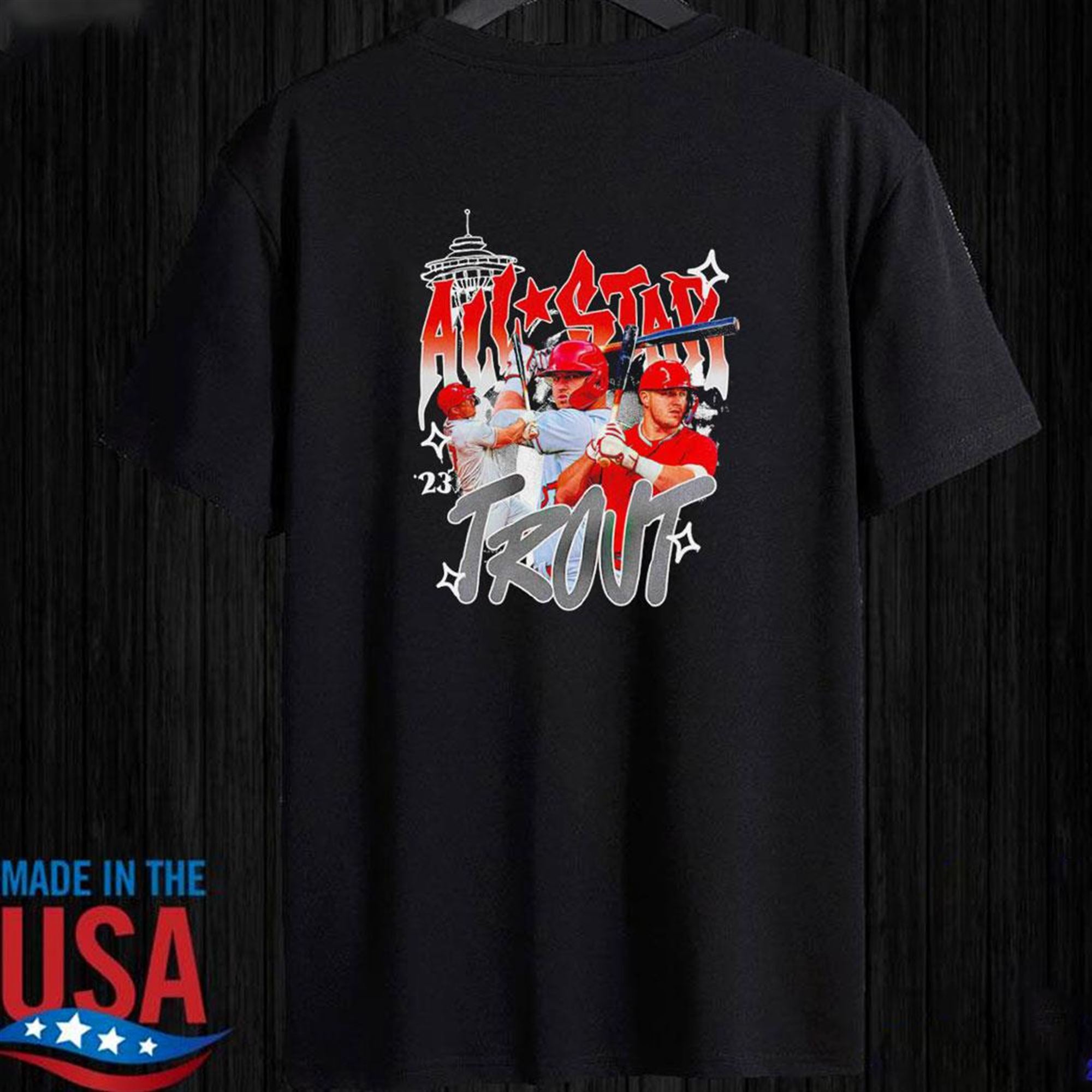 Official Mike Trout All Star Game T-shirt Ladies Tee Official Mike Trout All Star Game T-shirt Ladies Tee