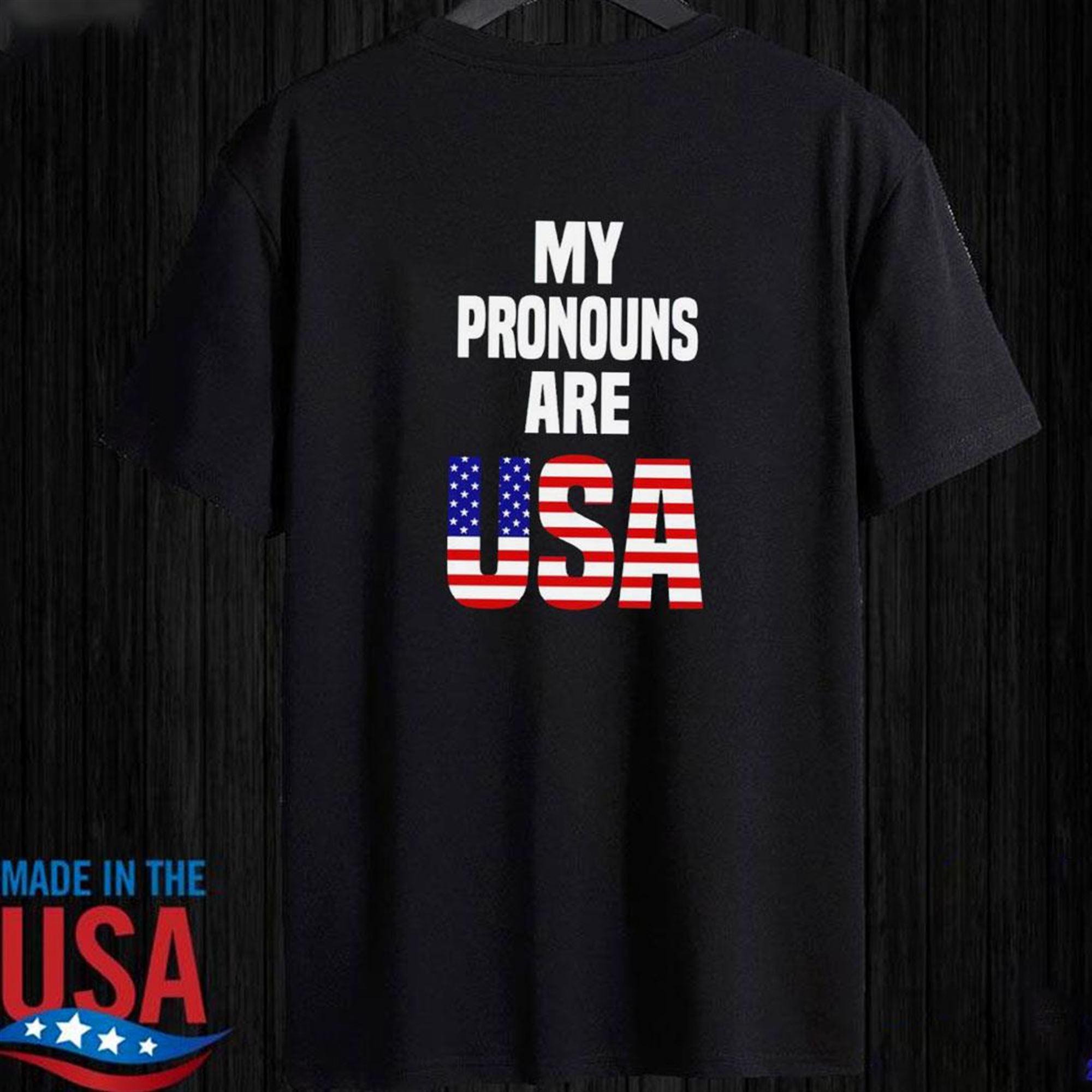Official My Pronouns Are Usa 4th Of July T-shirt Ladies Tee