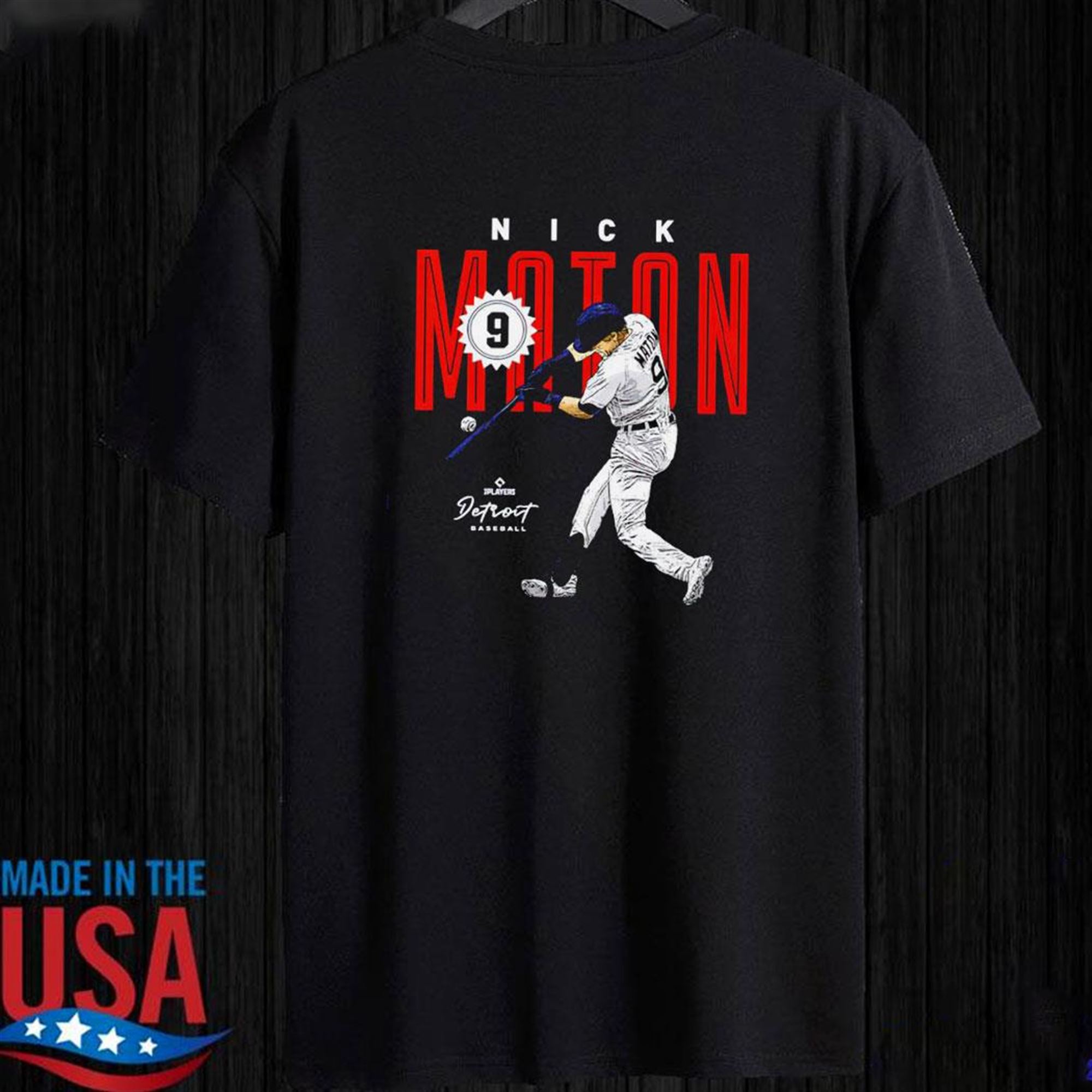 Official Nick Maton Detroit Card Signature T-shirt Ladies Tee