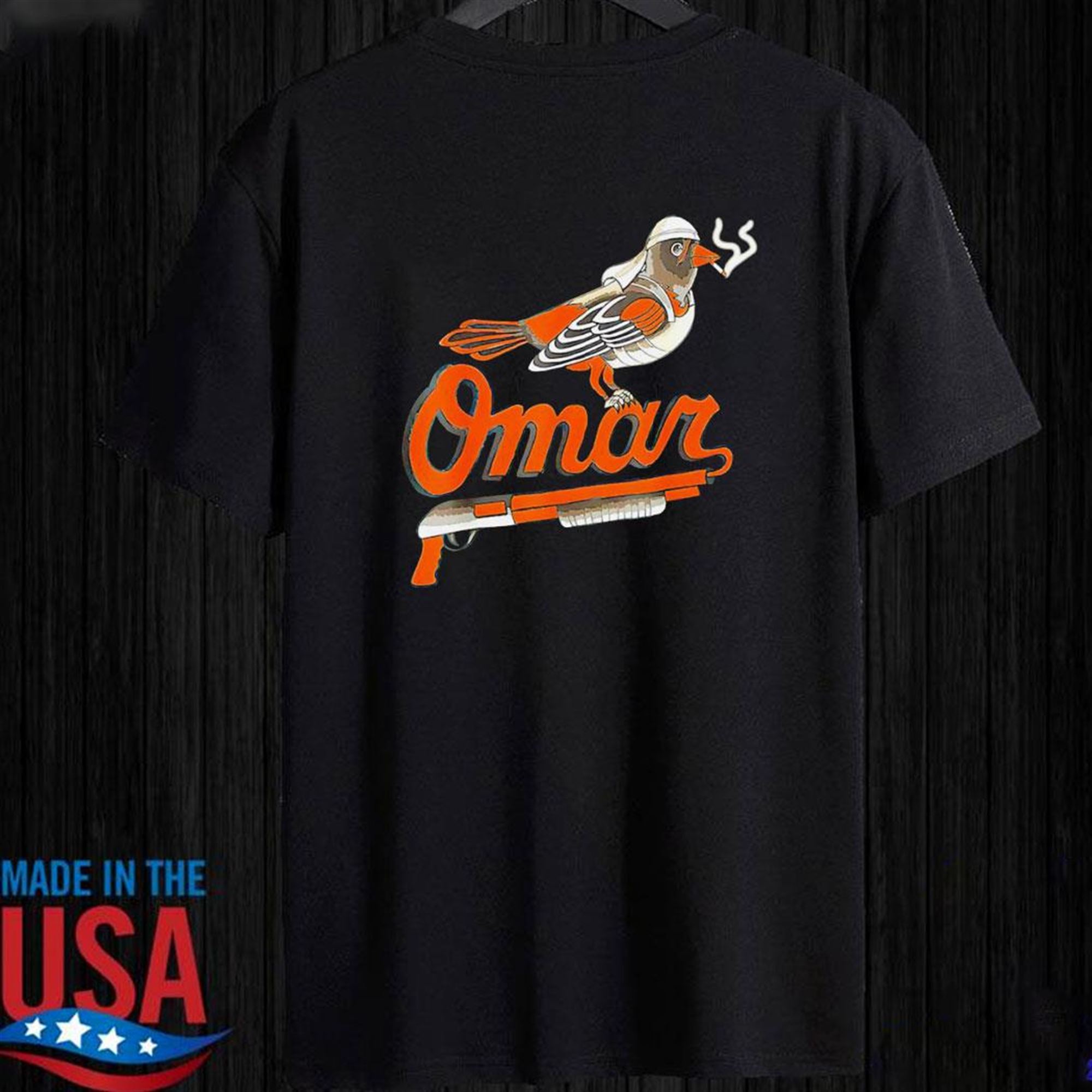 Official Omar Orioles Bird Smoking Shirt T-shirt Ladies Tee