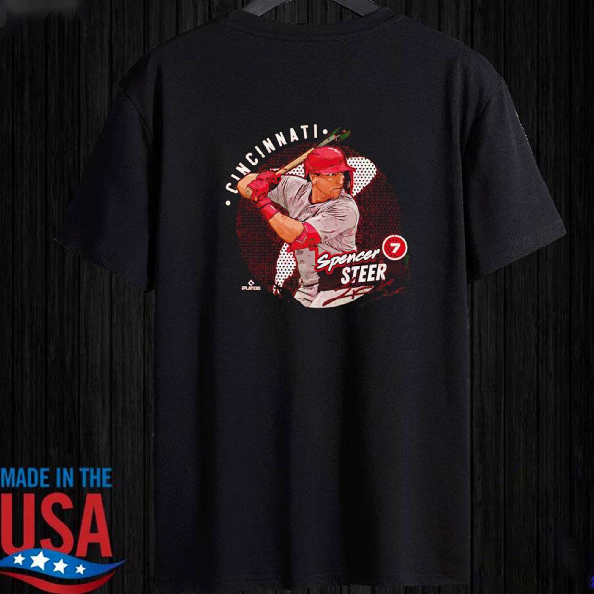 Official Spencer Steer Cincinnati Dots Signature T-shirt Ladies Tee