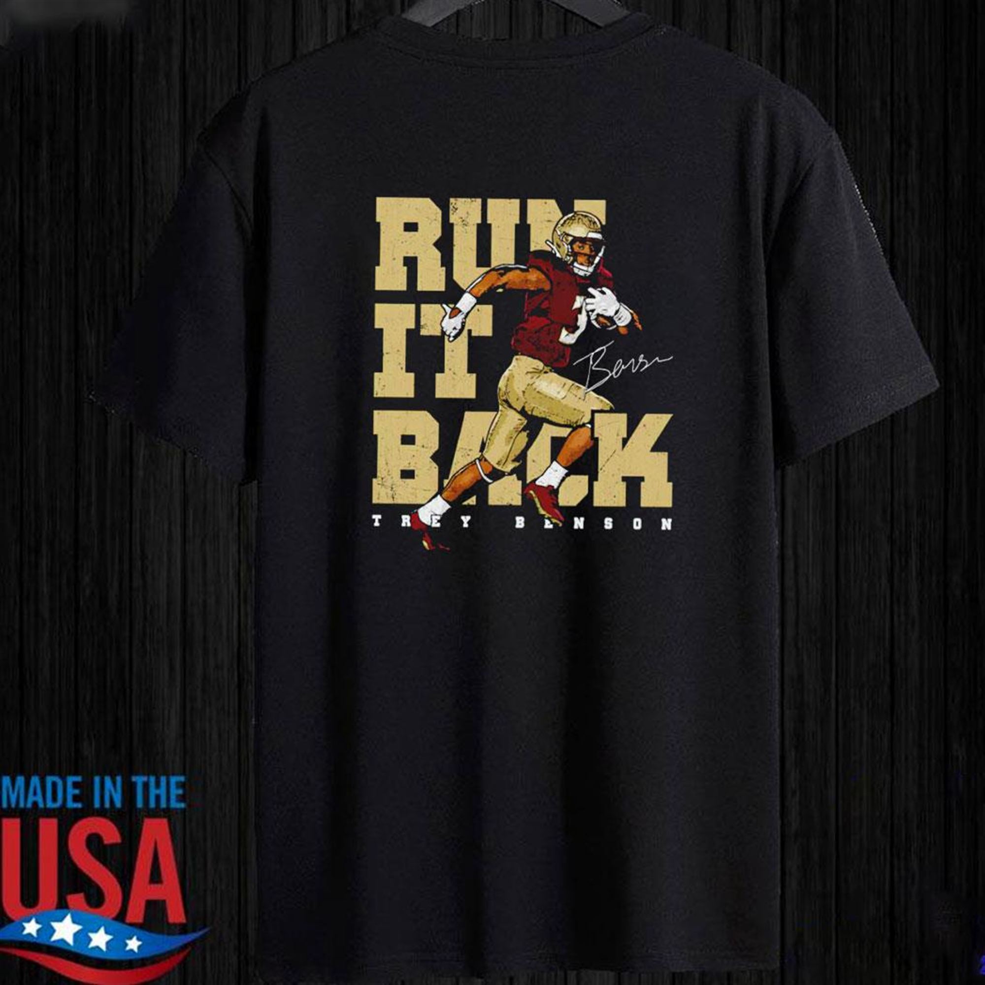 Official Trey Benson Run It Back Signature T-shirt Ladies Tee Official Trey Benson Run It Back Signature T-shirt Ladies Tee