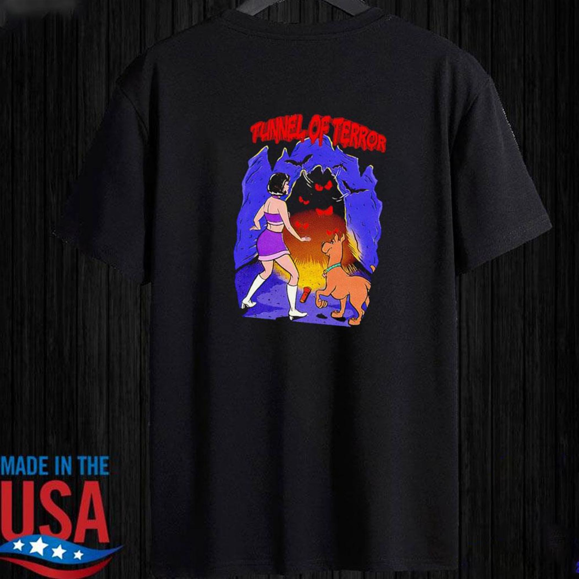 Official Tunnel Of Terror Scooby Doo T-shirt Ladies Tee