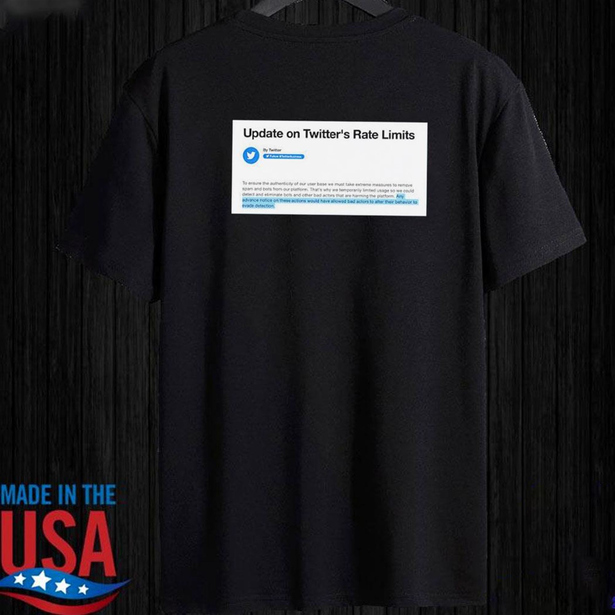 Official Update On Twitters Rate Limits T-shirt Ladies Tee