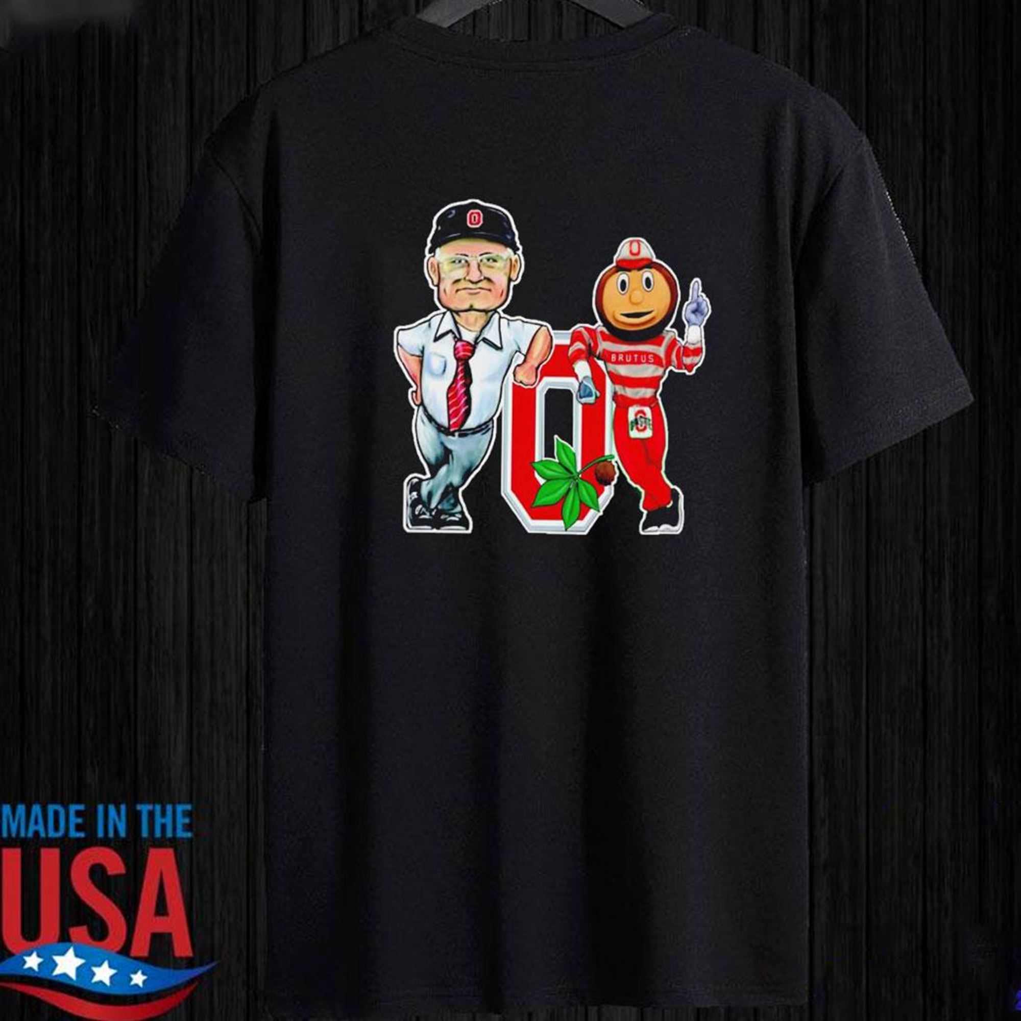 Official Woody Hayes And Brutus Buckeye Ohio State Buckeyes T-shirt Ladies Tee Official Woody Hayes And Brutus Buckeye Ohio State Buckeyes T-shirt Ladies Tee