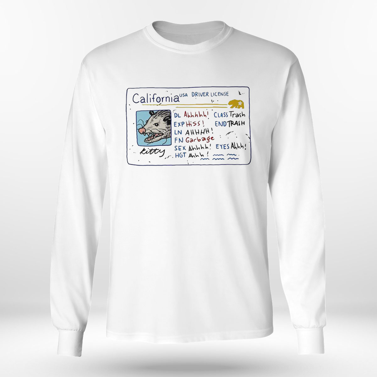 Opossum California Drivers License Funny Tee Shirt Hoodie Opossum California Drivers License Funny Tee Shirt Hoodie
