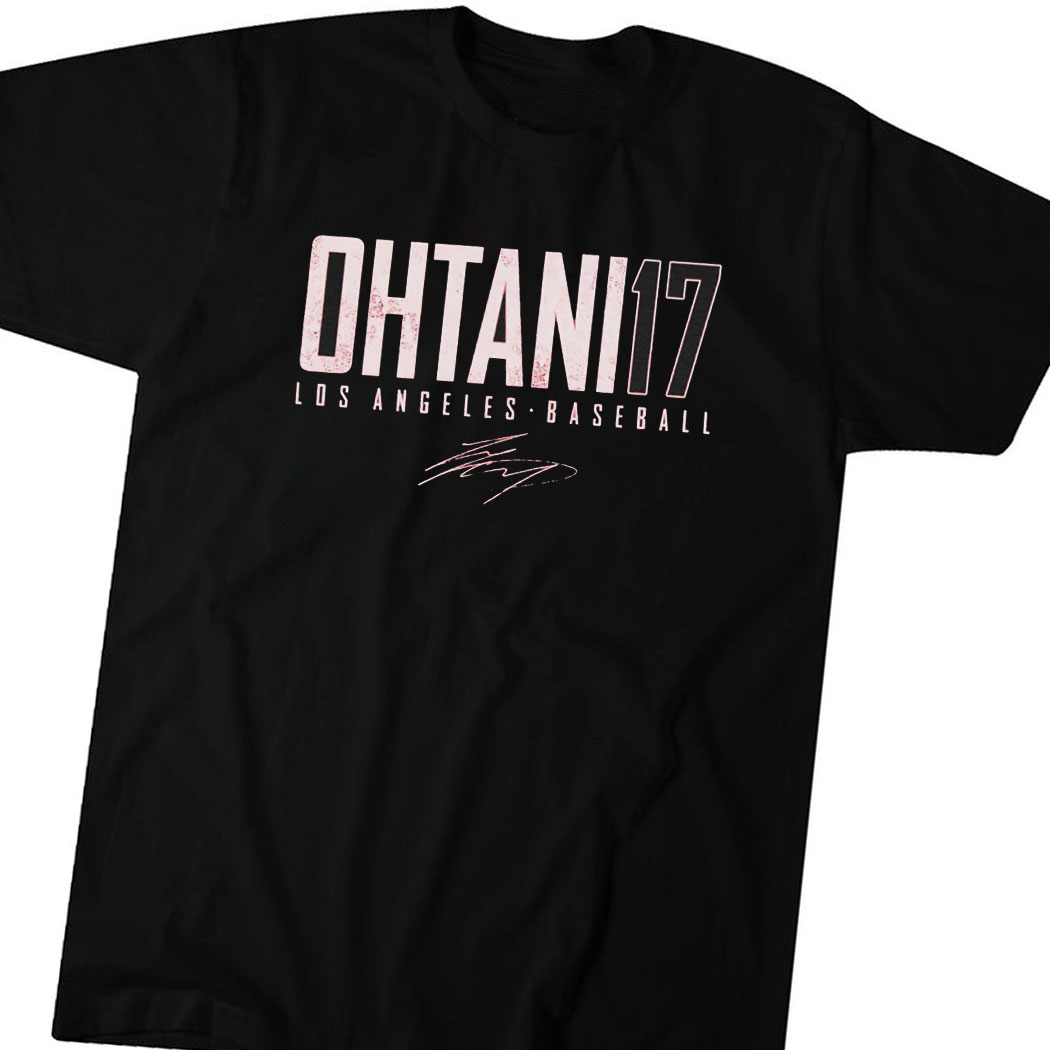Shohei Ohtani Los Angeles Angels Baseball Ohtani 17 Signature T-shirt Hoodie