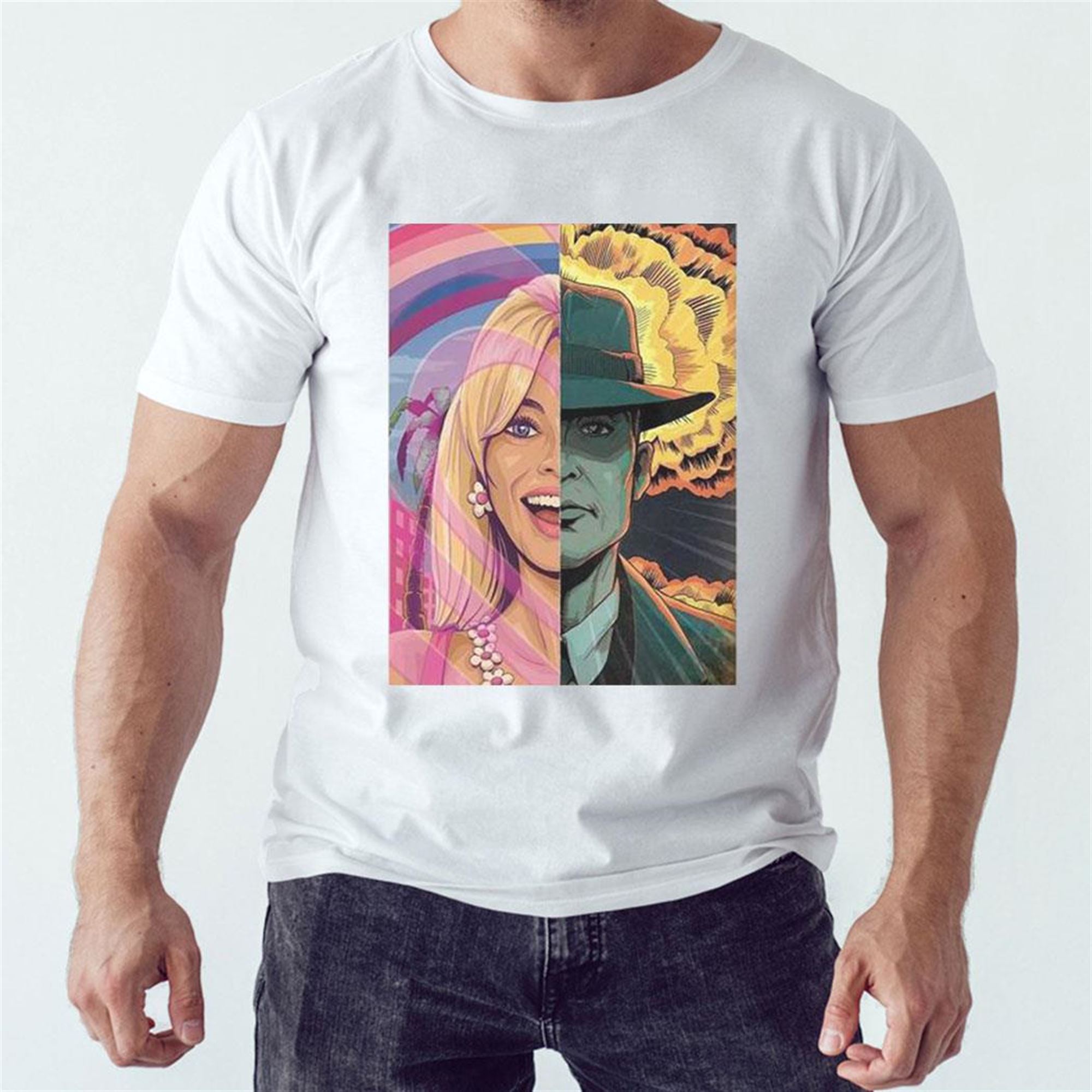 Christopher Nolan 18 Days Until The Battle Barbie X Oppenheimer T-shirt