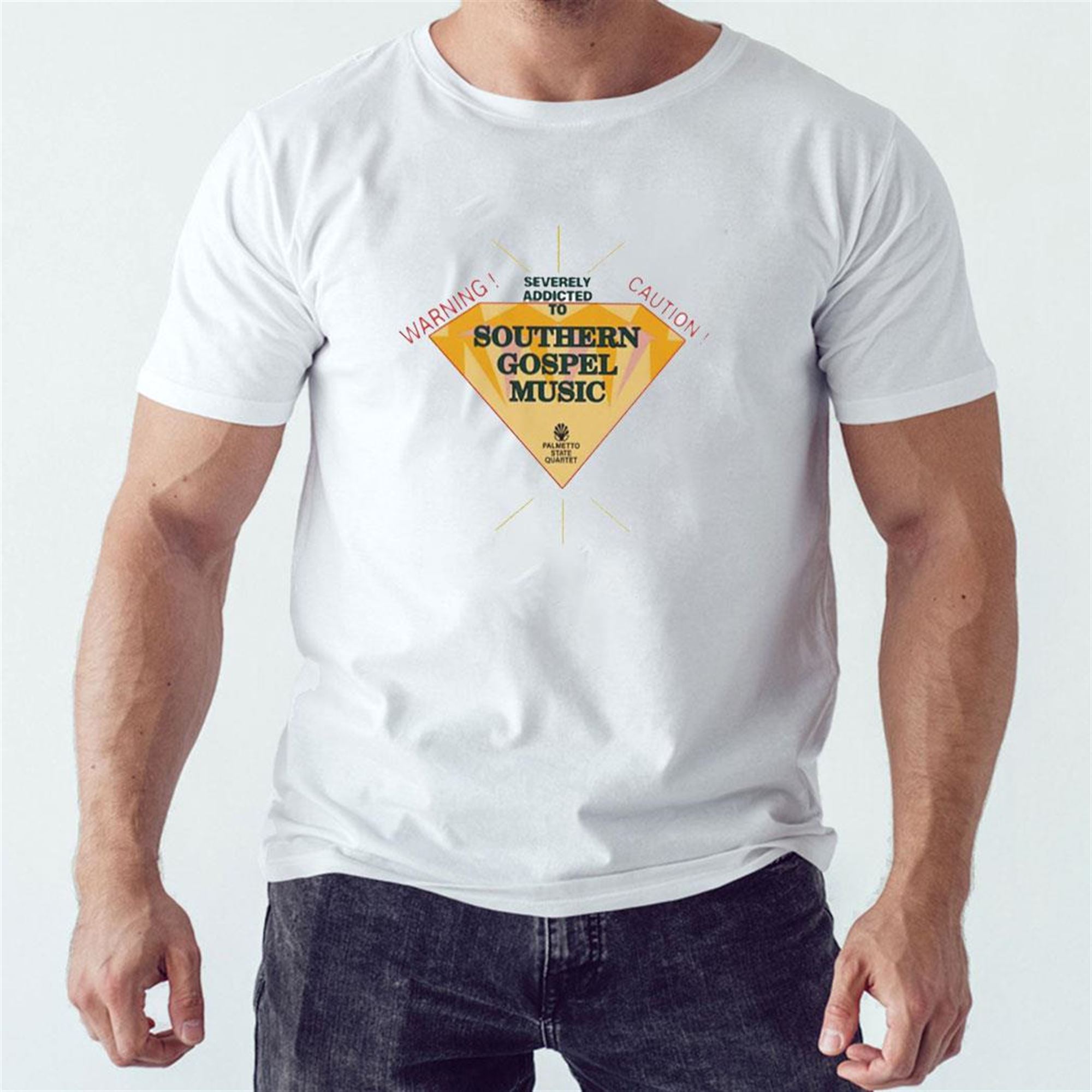 Official Warning Severely Addicted To Caution Southern Gospel Music Diamond Logo T-shirt Official Warning Severely Addicted To Caution Southern Gospel Music Diamond Logo T-shirt