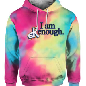 I Am Kenough Tie Dye Hoodie Barbie The Movie 1