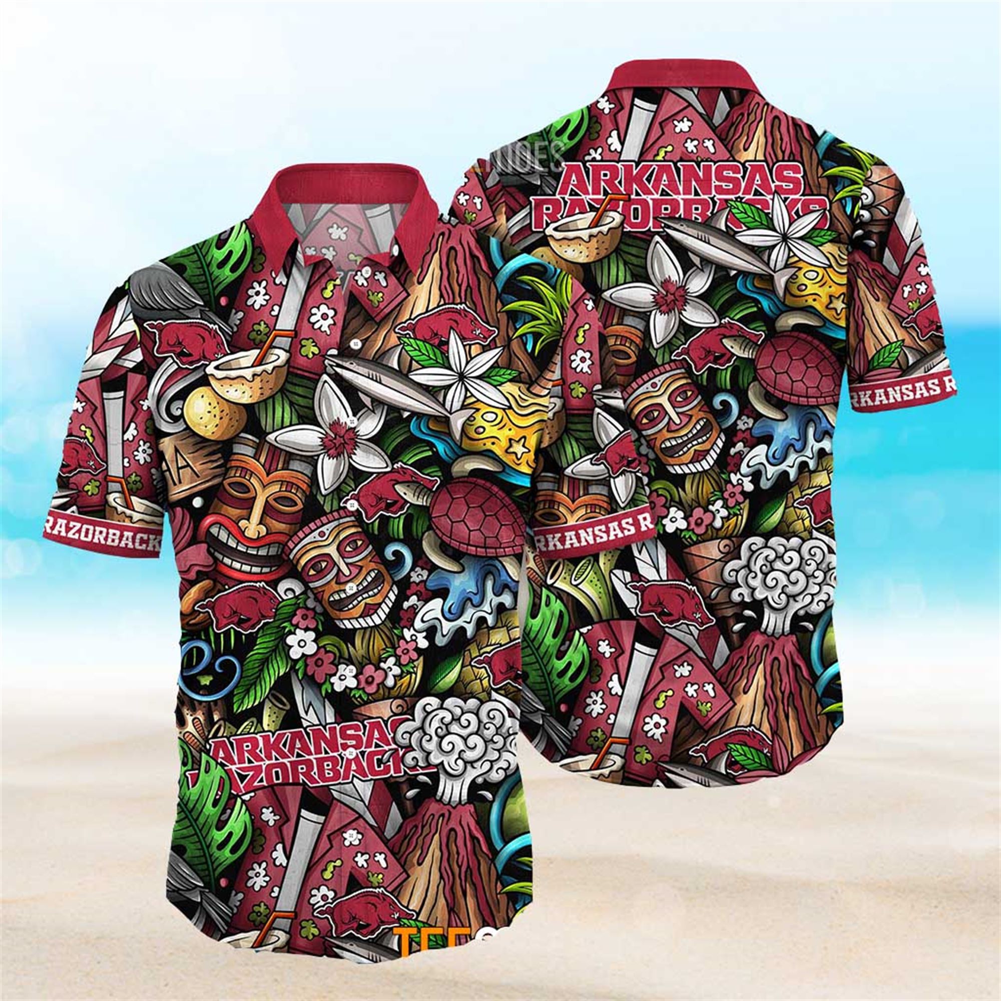 Arkansas Razorbacks Ncaa Mens Floral Special Design Hawaiian Shirt Arkansas Razorbacks Ncaa Mens Floral Special Design Hawaiian Shirt