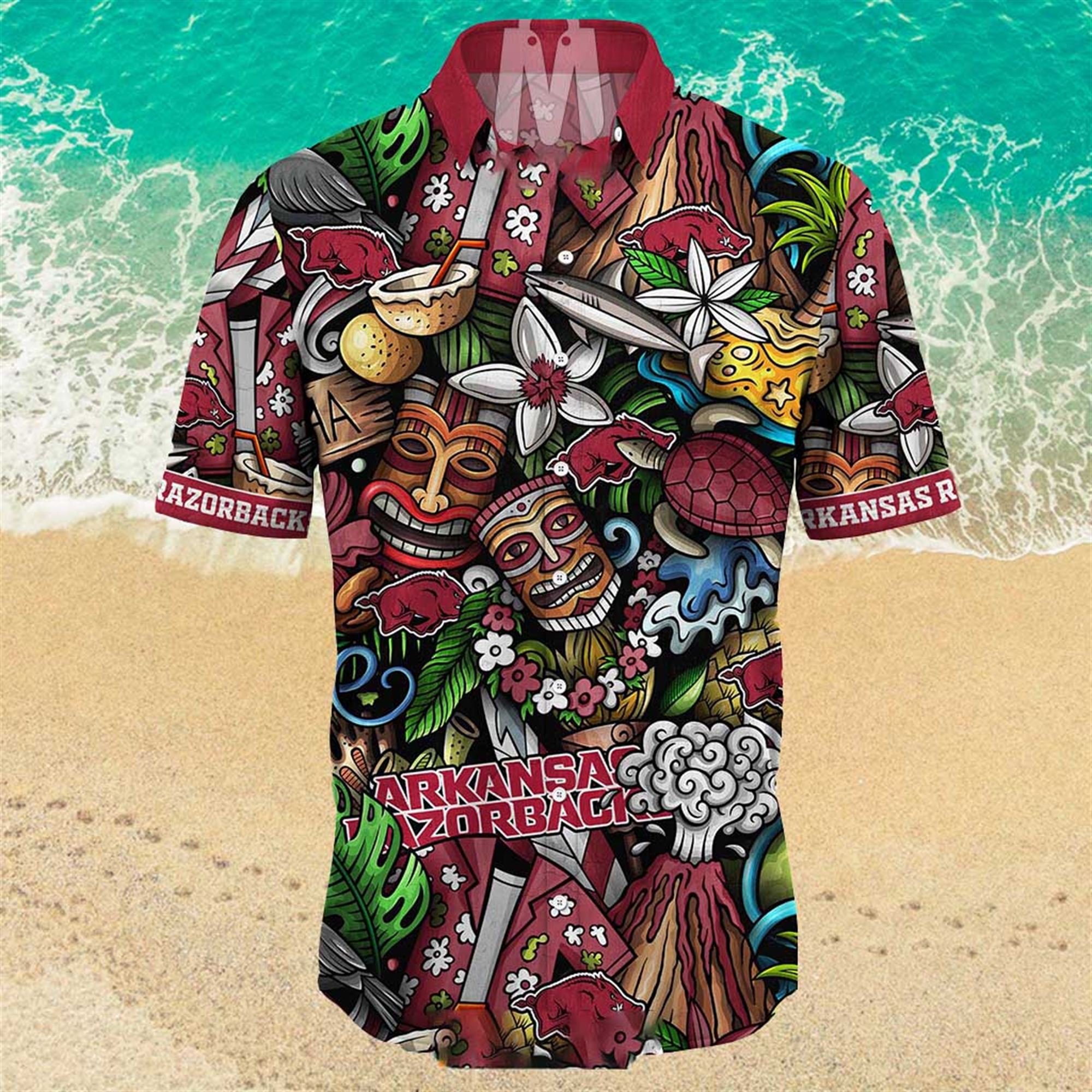 Arkansas Razorbacks Ncaa Mens Floral Special Design Hawaiian Shirt