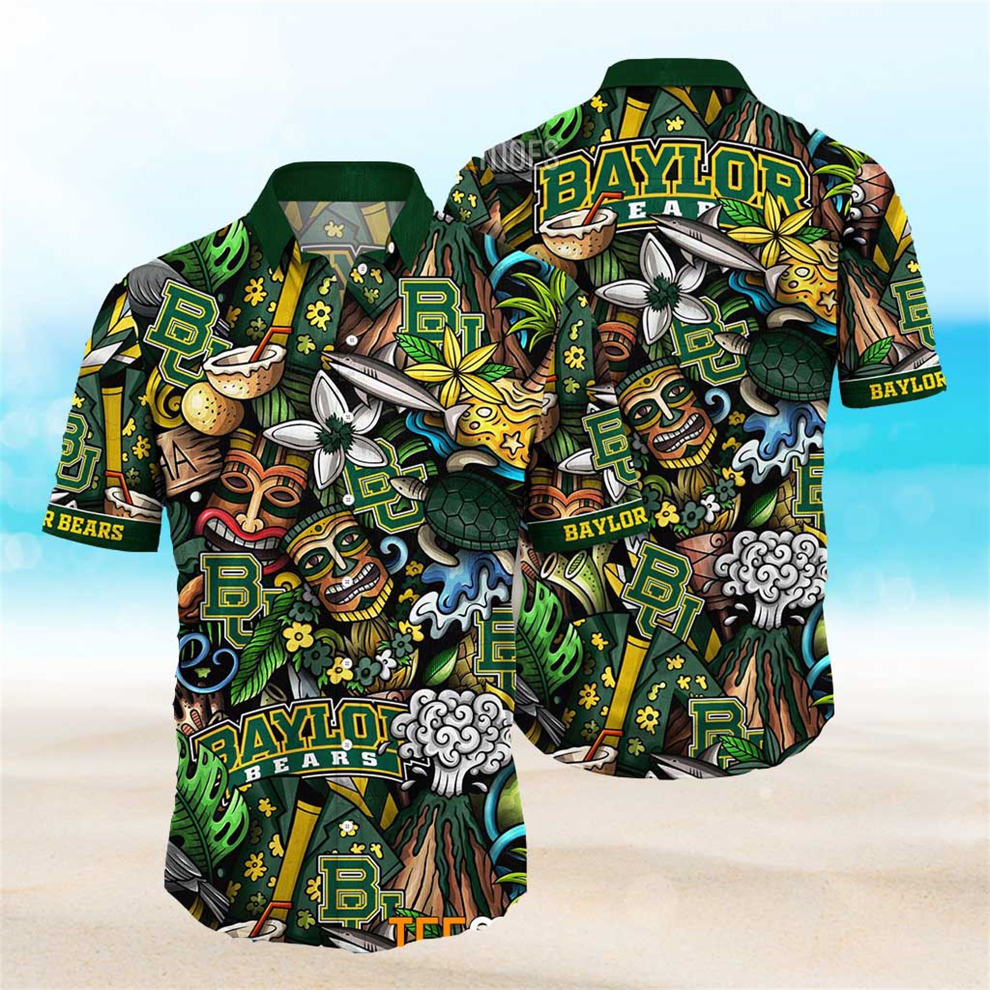 Baylor Bears Ncaa Mens Floral Special Design Hawaiian Shirt Baylor Bears Ncaa Mens Floral Special Design Hawaiian Shirt