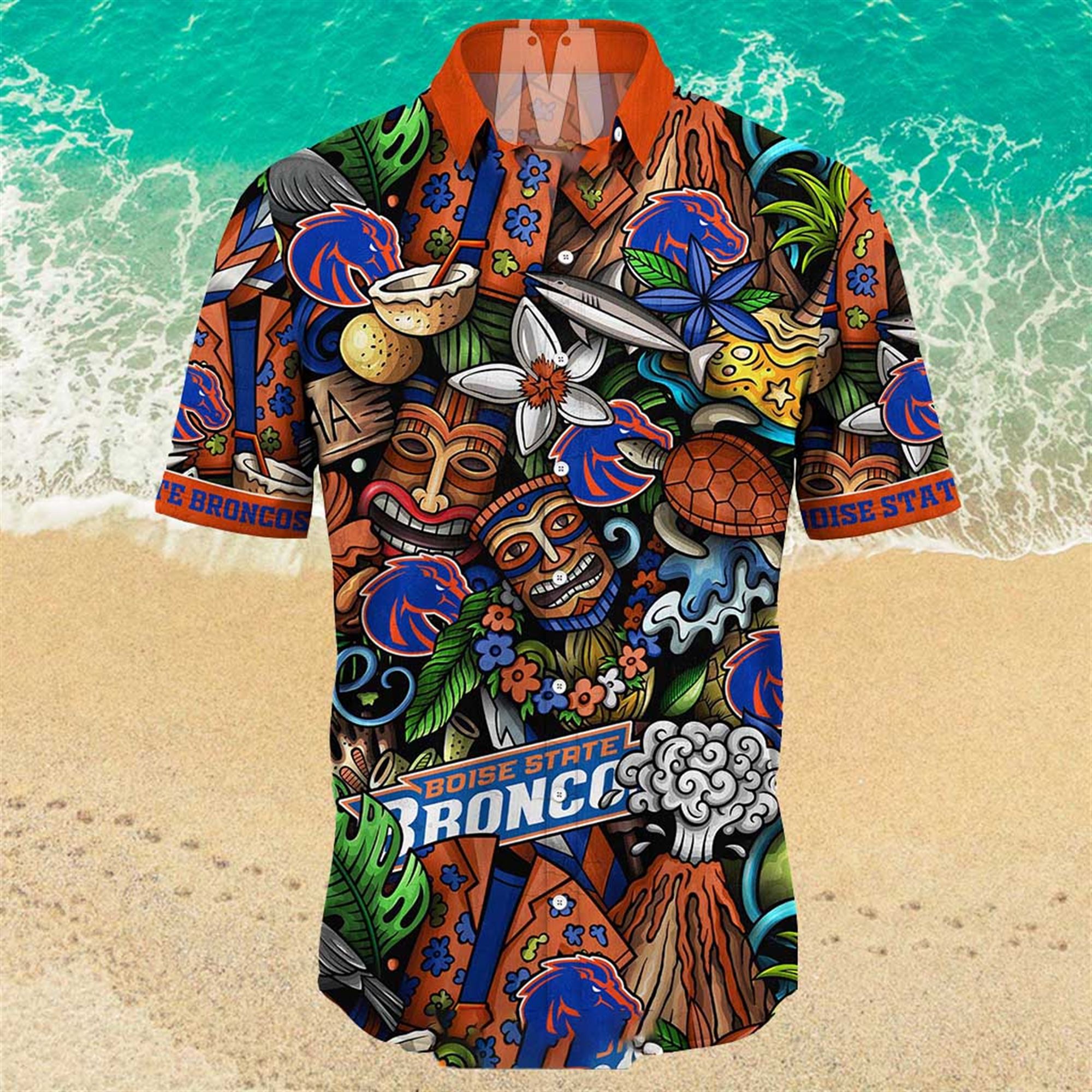 Boise State Broncos Ncaa Mens Floral Special Design Hawaiian Shirt