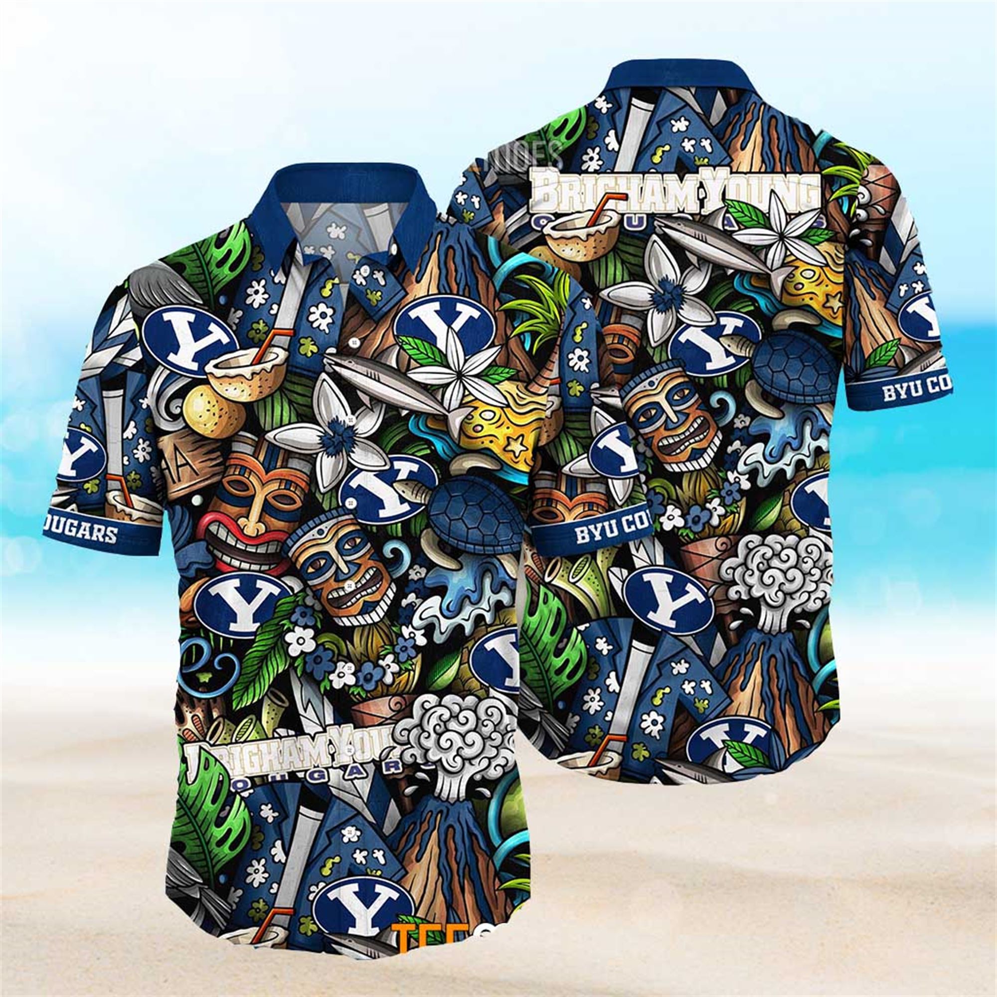 Byu Cougars Ncaa Mens Floral Special Design Hawaiian Shirt