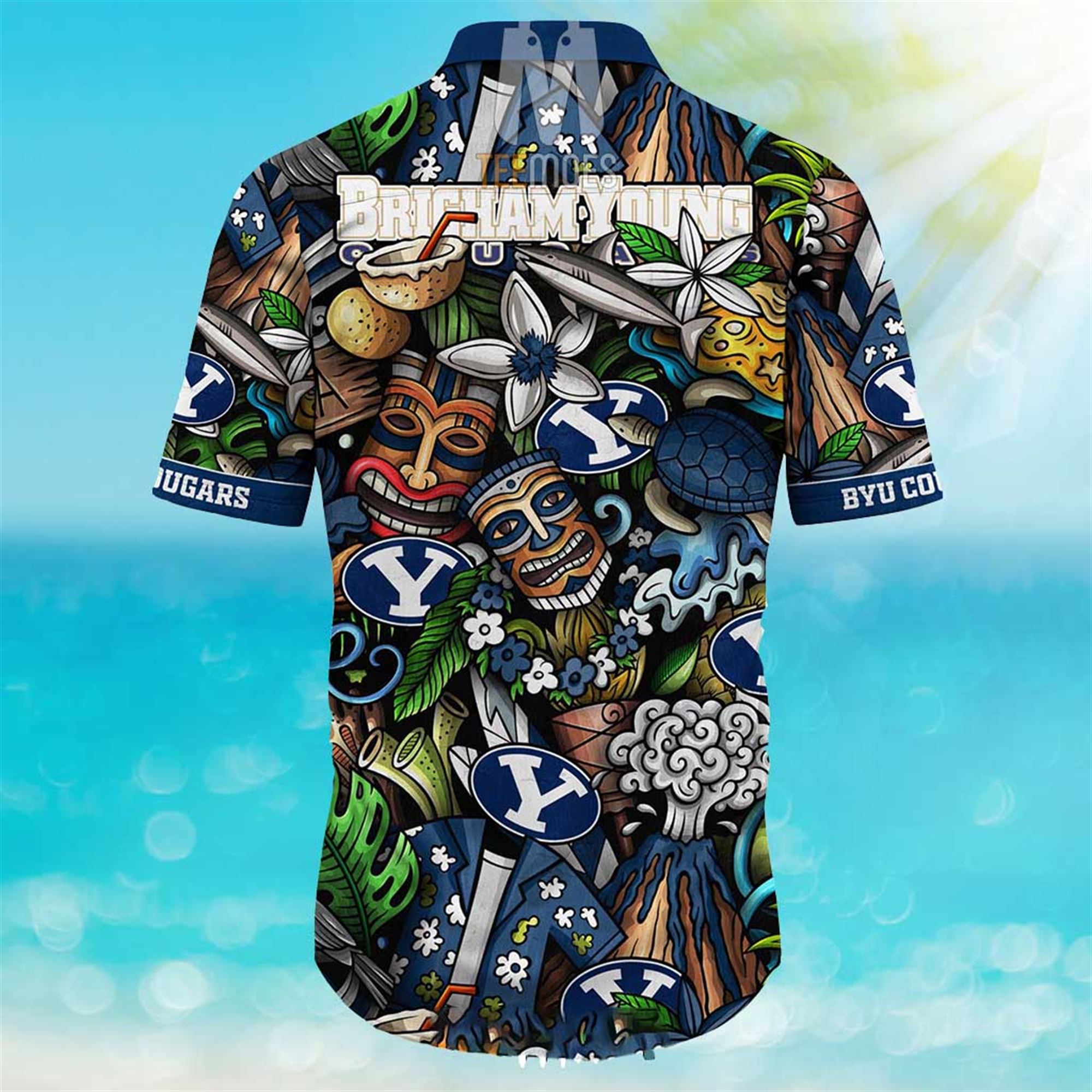 Byu Cougars Ncaa Mens Floral Special Design Hawaiian Shirt Byu Cougars Ncaa Mens Floral Special Design Hawaiian Shirt