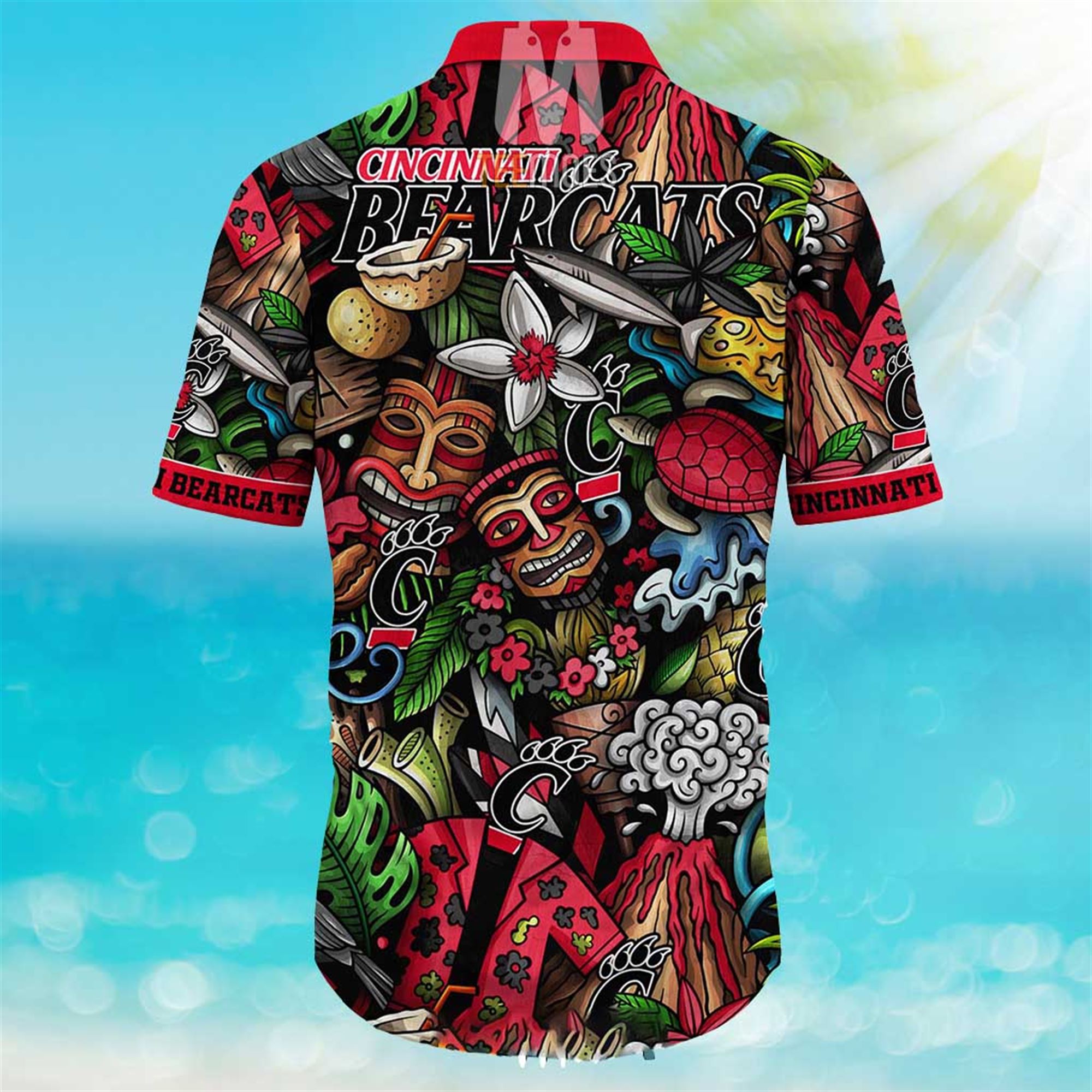 Cincinnati Bearcats Ncaa Mens Floral Special Design Hawaiian Shirt Cincinnati Bearcats Ncaa Mens Floral Special Design Hawaiian Shirt