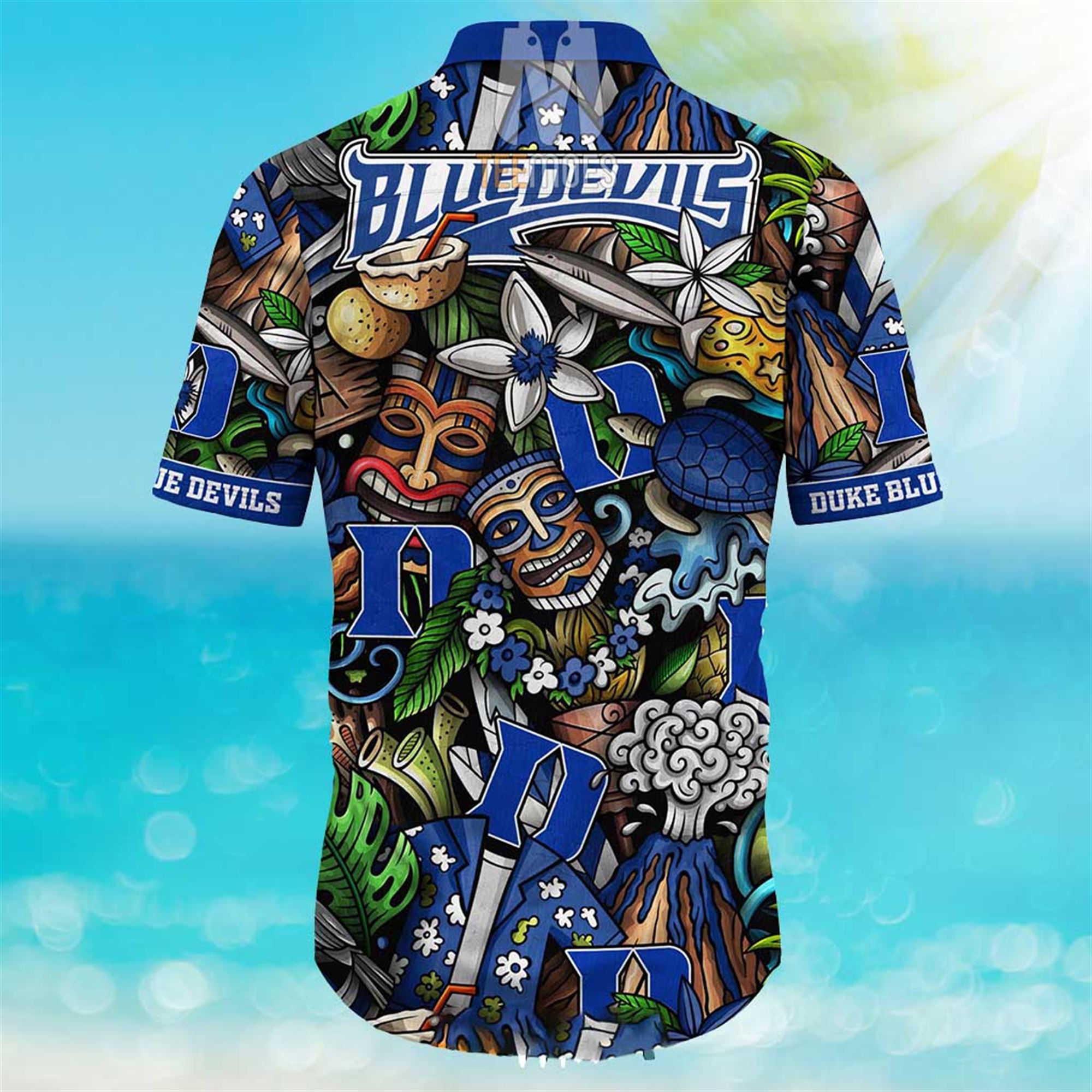 Duke Blue Devils Ncaa Mens Floral Special Design Hawaiian Shirt Duke Blue Devils Ncaa Mens Floral Special Design Hawaiian Shirt
