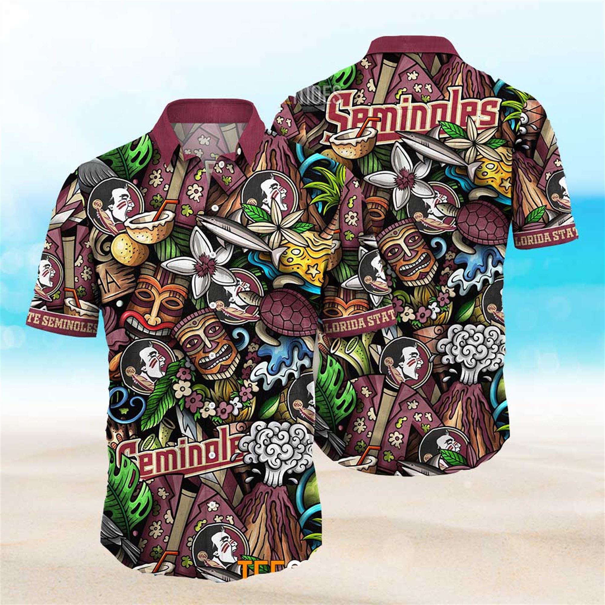 Florida State Seminoles Ncaa Mens Floral Special Design Hawaiian Shirt