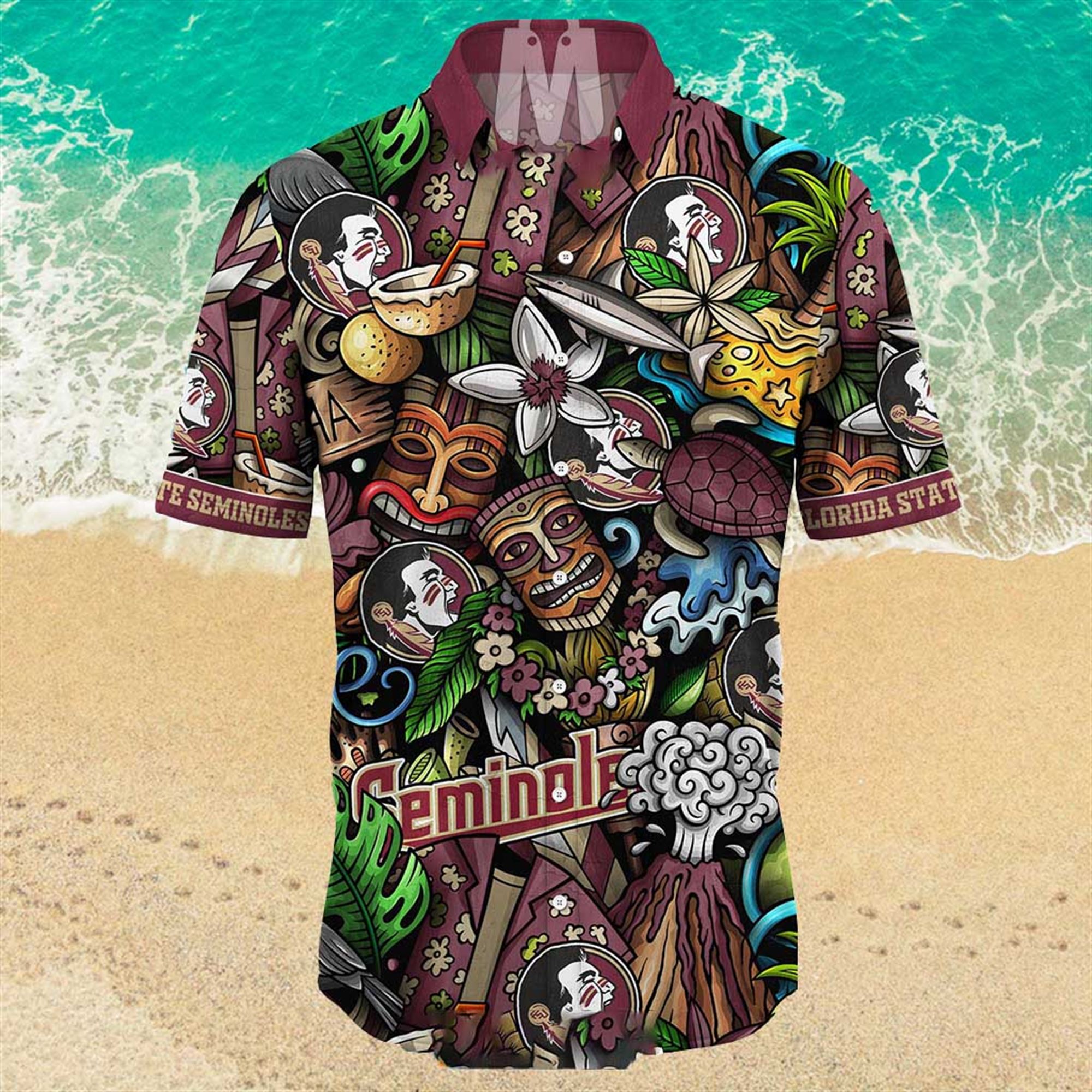 Florida State Seminoles Ncaa Mens Floral Special Design Hawaiian Shirt