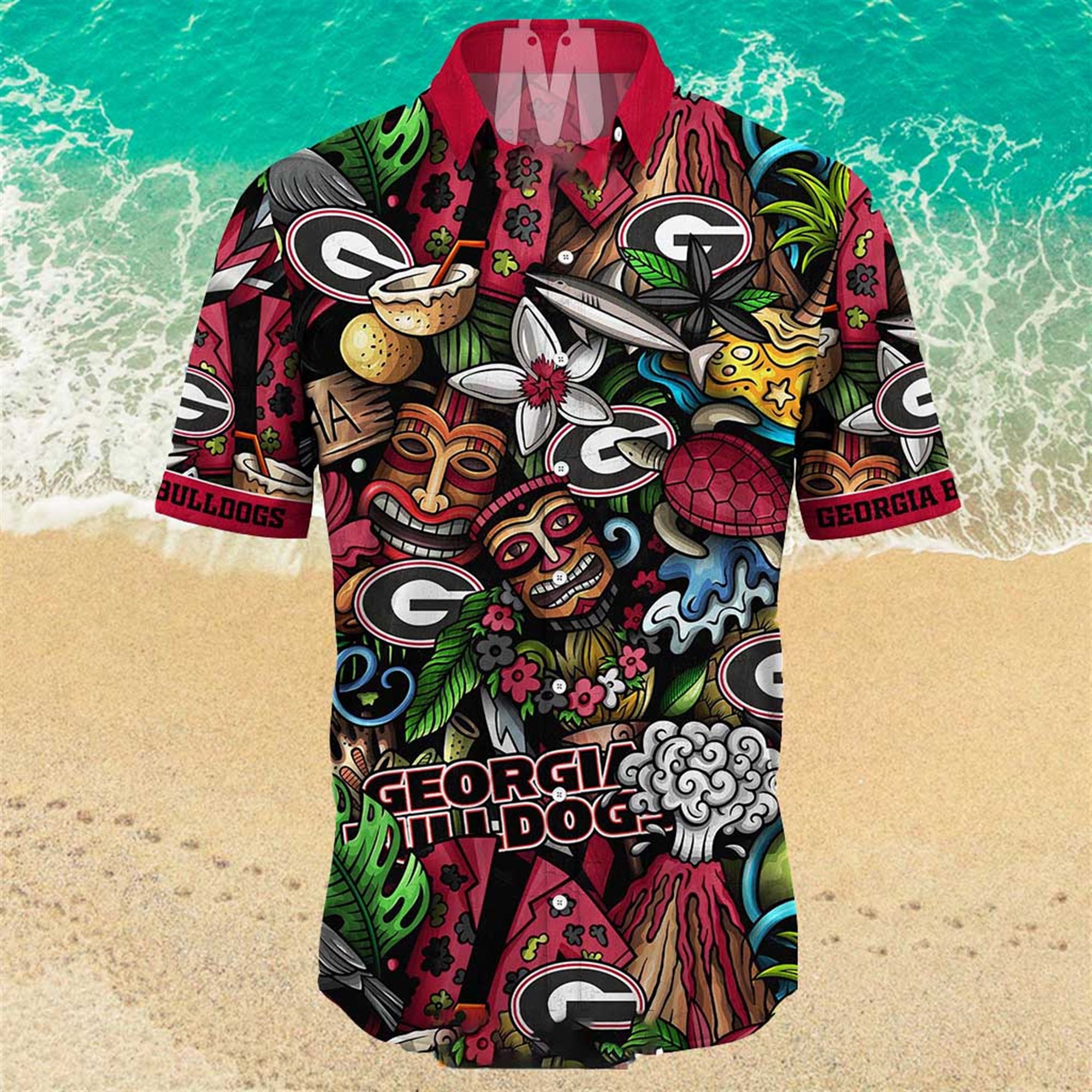 Georgia Bulldogs Ncaa Mens Floral Special Design Hawaiian Shirt