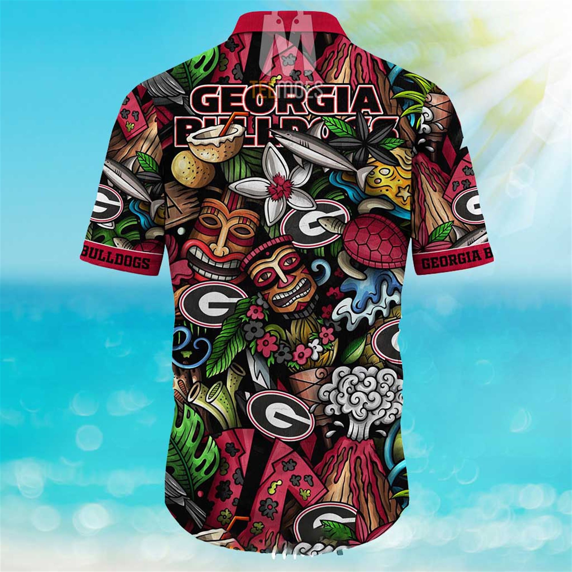 Georgia Bulldogs Ncaa Mens Floral Special Design Hawaiian Shirt Georgia Bulldogs Ncaa Mens Floral Special Design Hawaiian Shirt