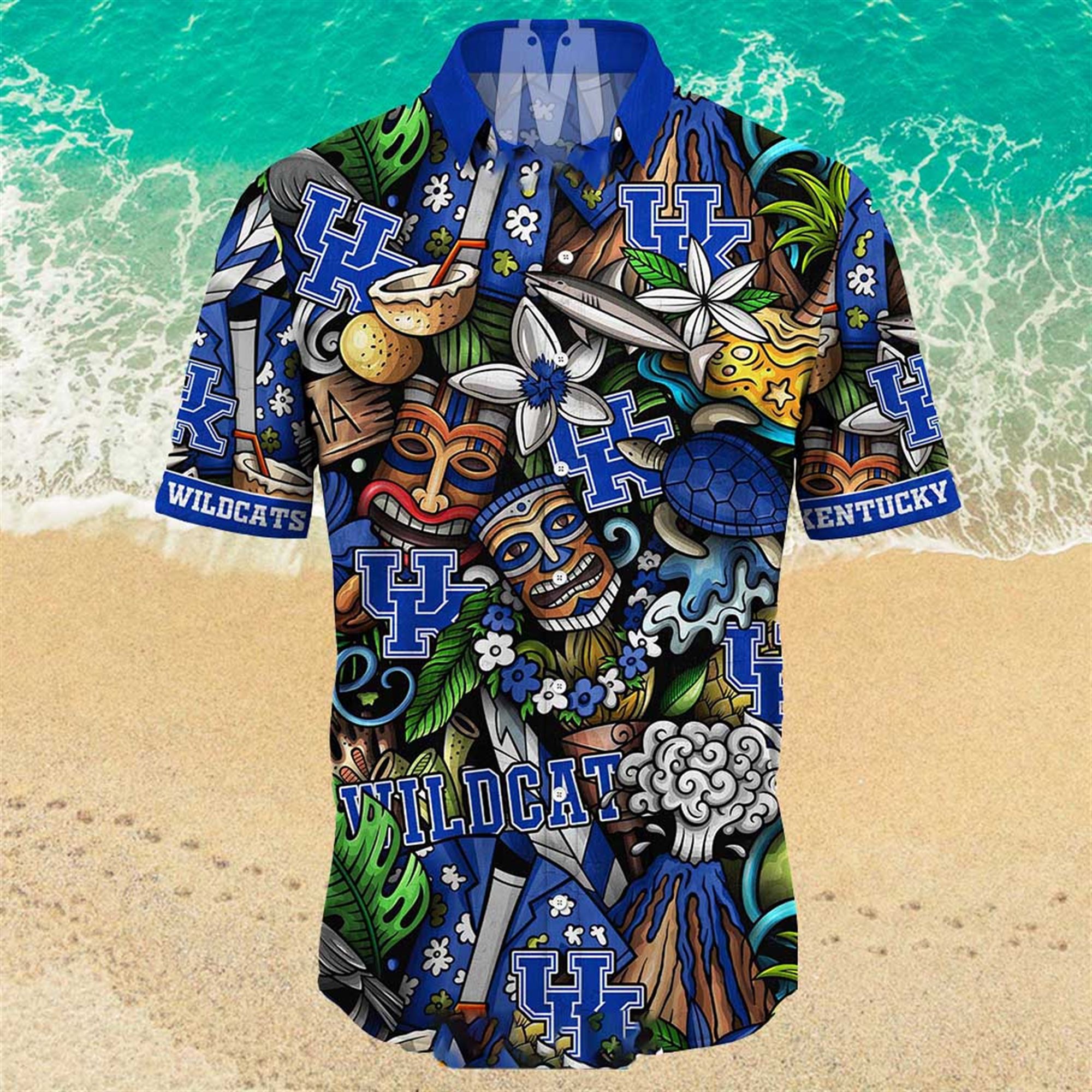 Kentucky Wildcats Ncaa Mens Floral Special Design Hawaiian Shirt