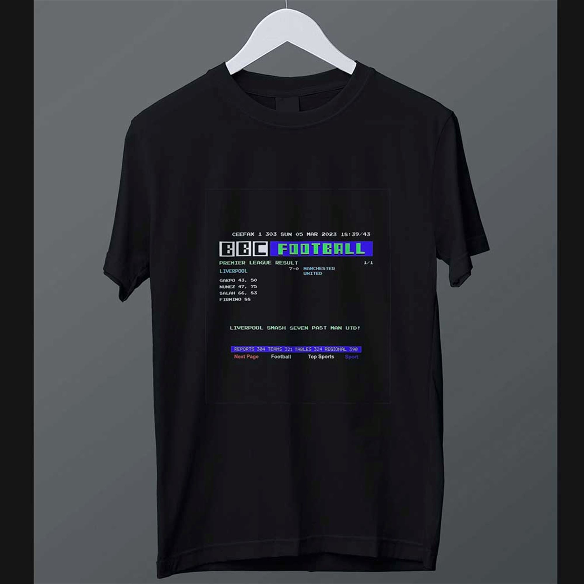 Liverpool 7-0 Bbc Football T-shirt